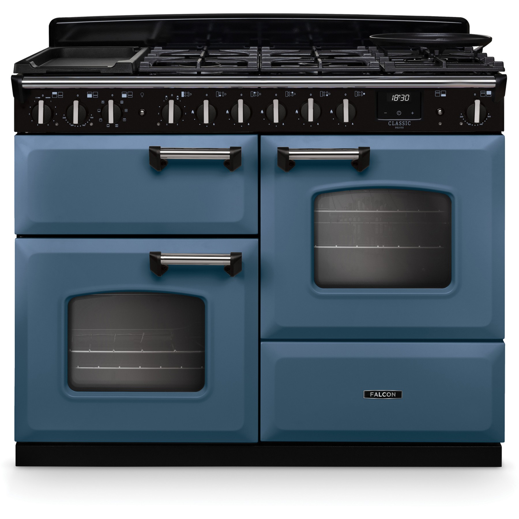 Piano de cuisson mixte FALCON NGC TAB MIX 110 CM ROCHE BLEUE CHROME