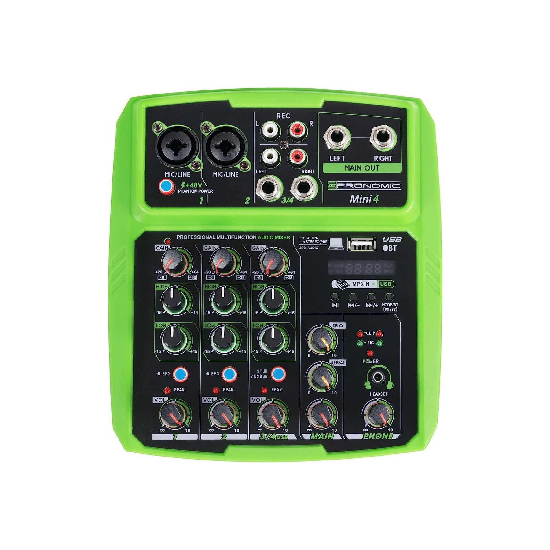 Table de mixage PRONOMIC Pronomic Mini4 Table de mixage USB à 4 c