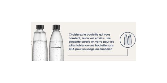 Machine à soda SODASTREAM DUO Blanche Pack 4 bouteilles