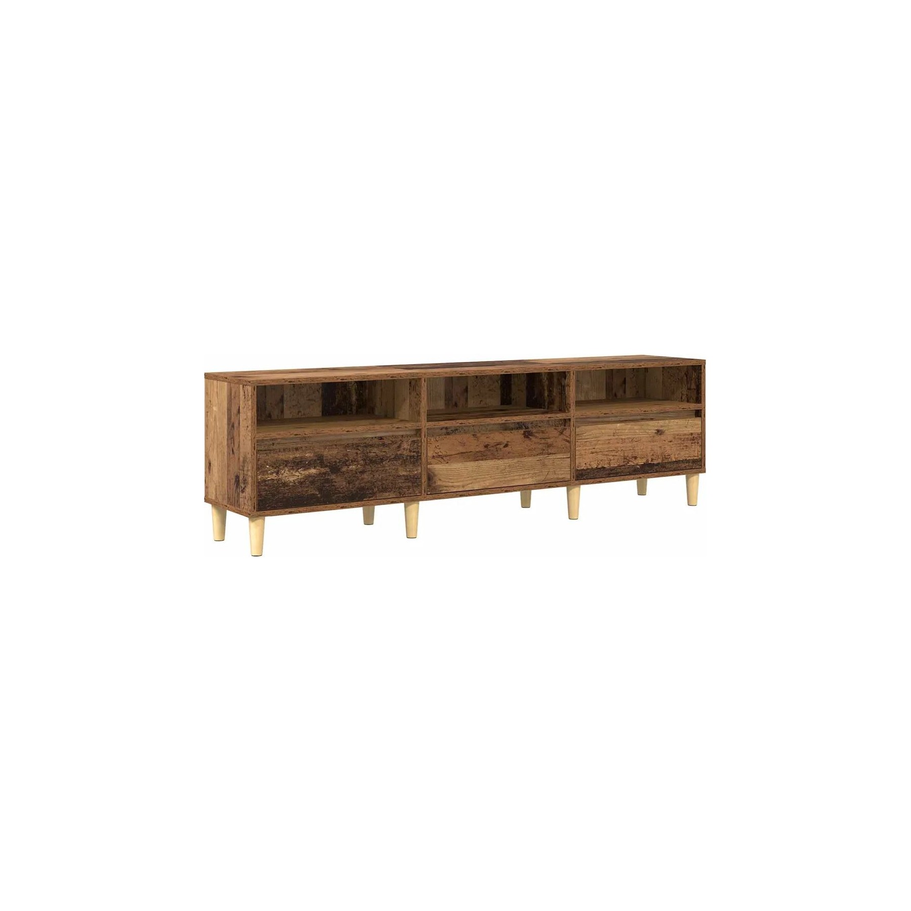 Meuble TV HELLOSHOP26 Meuble TV rectangulaire rustique étagère