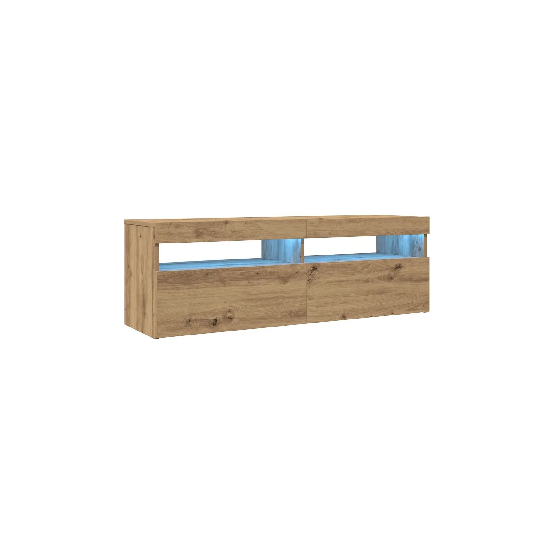 Meuble TV HELLOSHOP26 Meuble TV flottant avec lumière LED mode