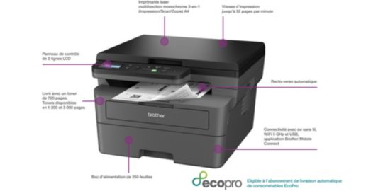 Imprimante multifonction BROTHER DCP-L2627DWE
