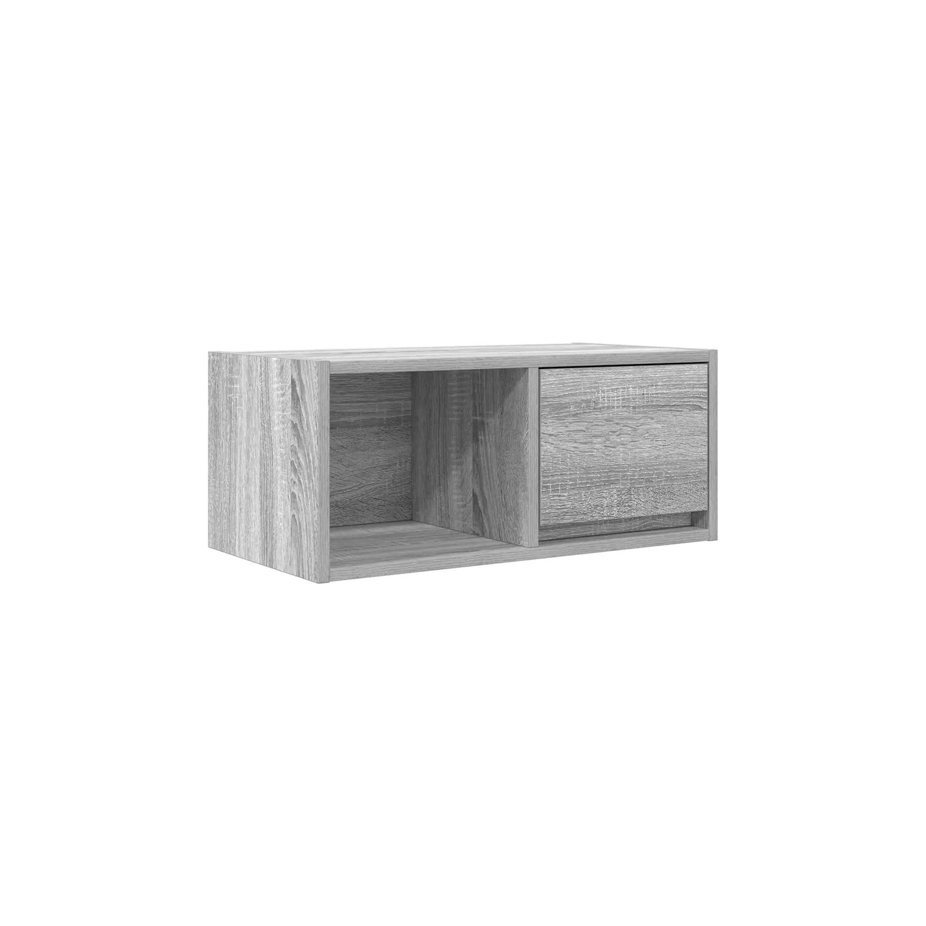 Meuble TV HELLOSHOP26 Meuble TV mural peu encombrant rangement