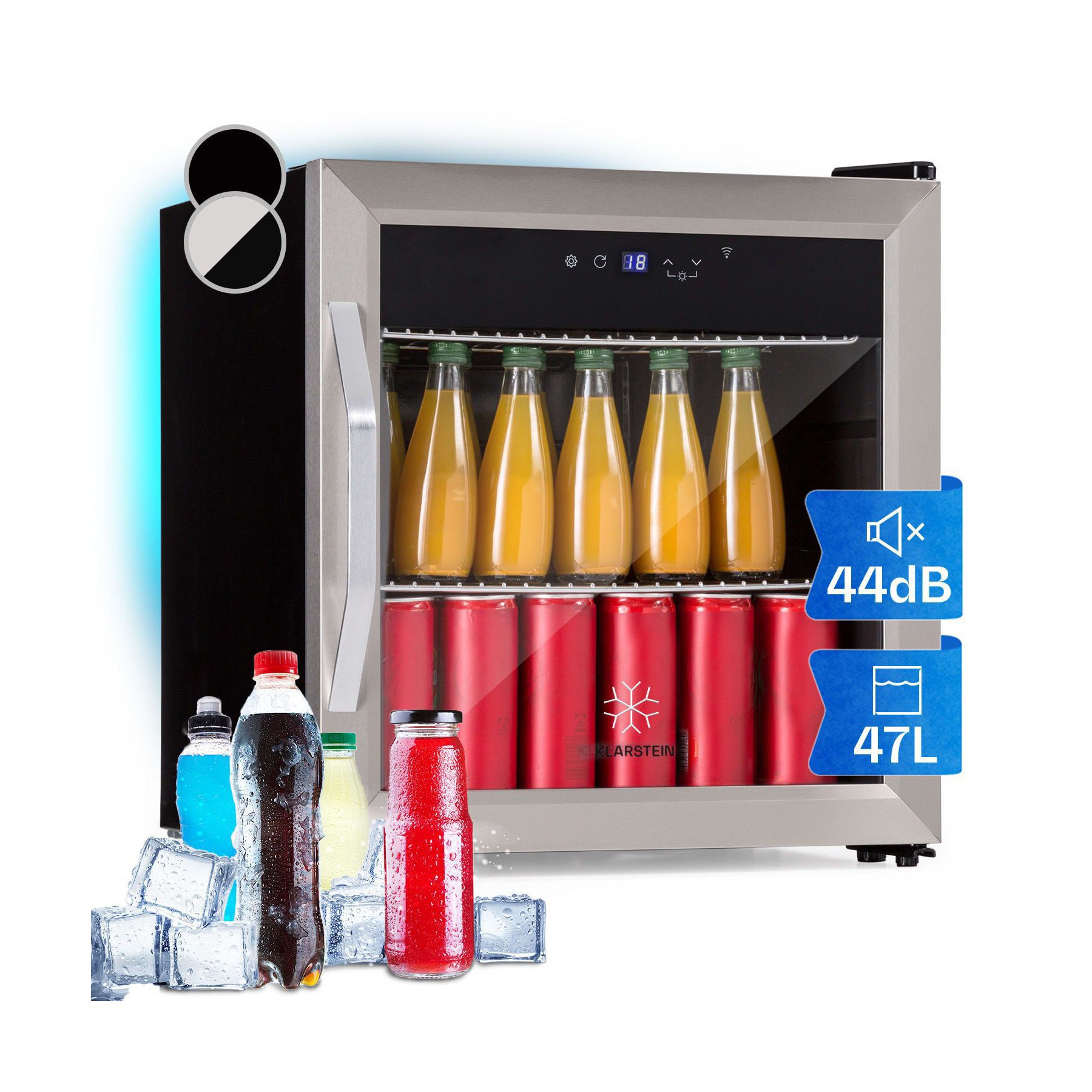 Mini réfrigérateur KLARSTEIN Coachella 50 Minibar 47L WiFi 44 dB inox