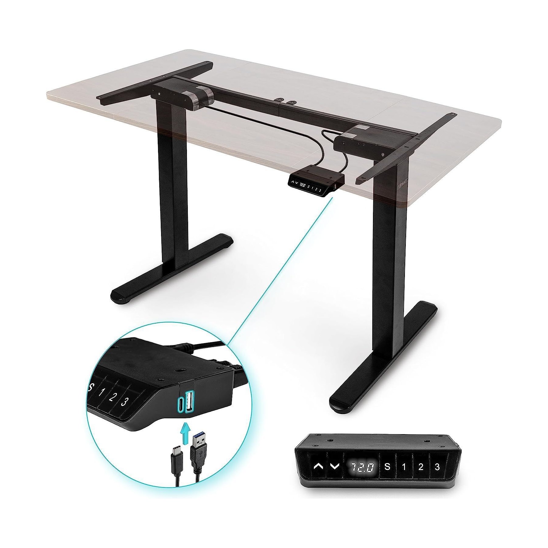 DURONIC Duronic TM61 BK Structure de Bureau Assi