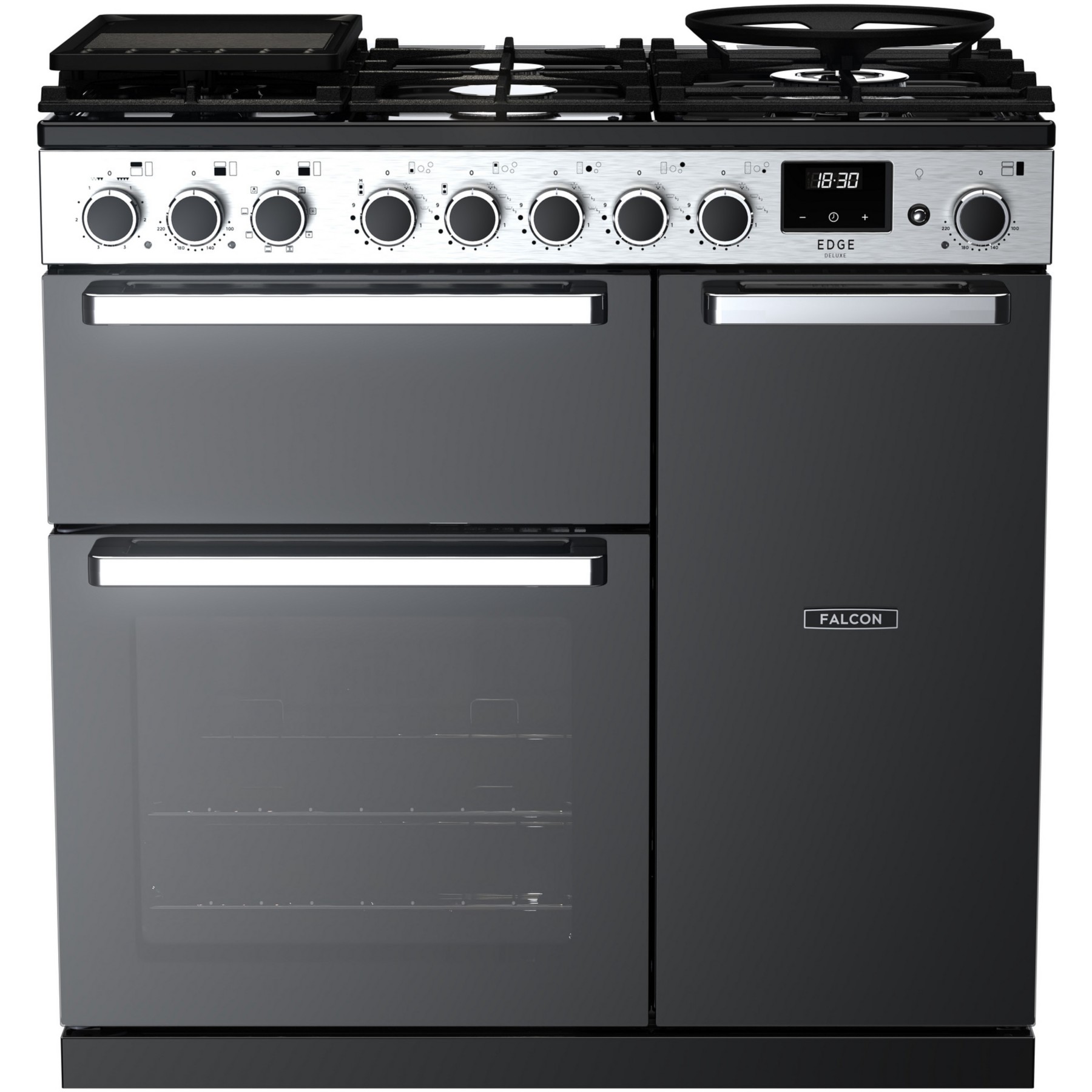 Piano de cuisson gaz FALCON EDGE DELUXE  TAB GAZ 90 CM VERRE NOIR C