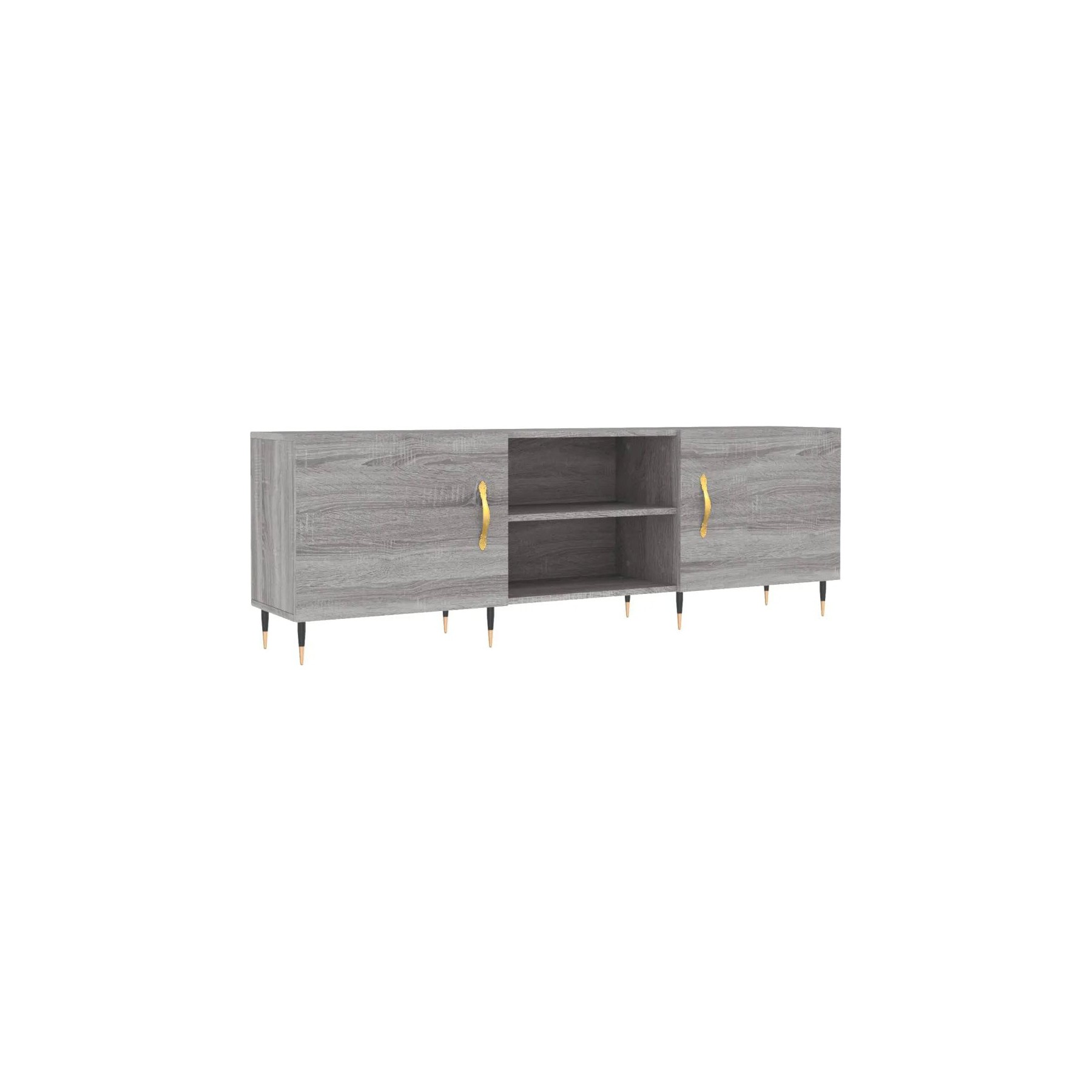 Meuble TV HELLOSHOP26 Meuble TV sonoma gris 150 x 30 x 50 cm a