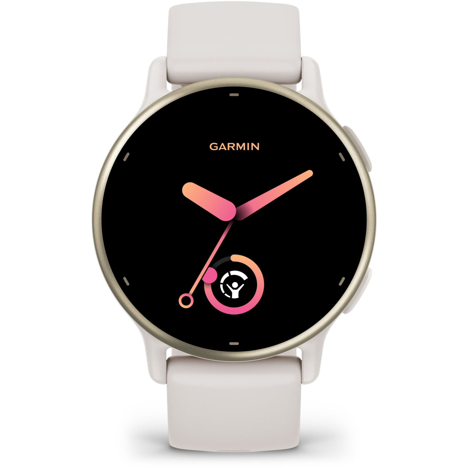 Montre sport GARMIN Vivoactive 5 Forme et santé GPS AMOLED Ivoire / bracelet silicone