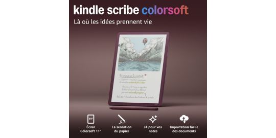 Bloc-notes numérique AMAZON Kindle Scribe Colorsoft 64go 2026 figue