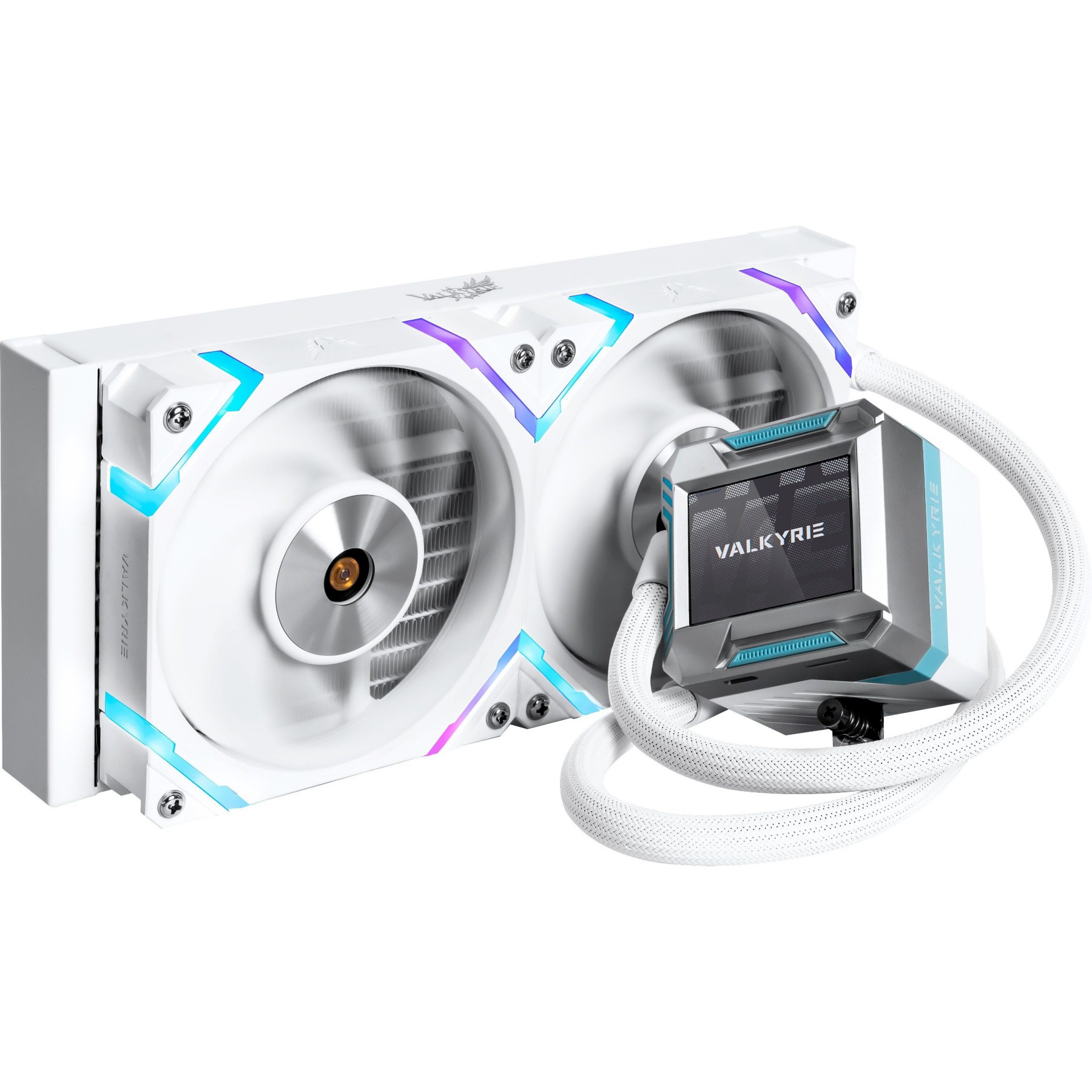 Kit de refroidissement VALK Syn - 240 mm Blanc et Bleu
