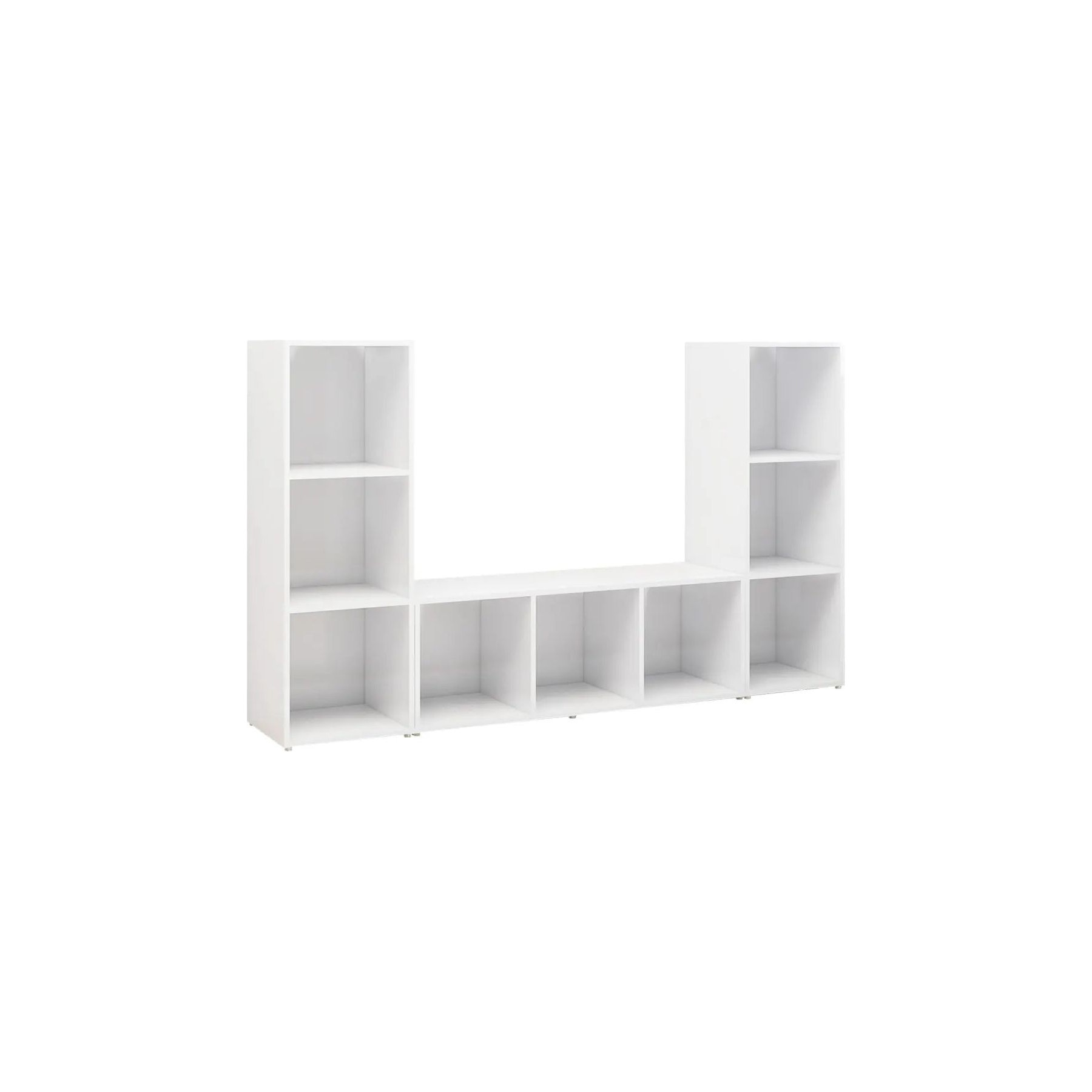 Meuble TV HELLOSHOP26 Lot de 3 meubles TV classiques modulable