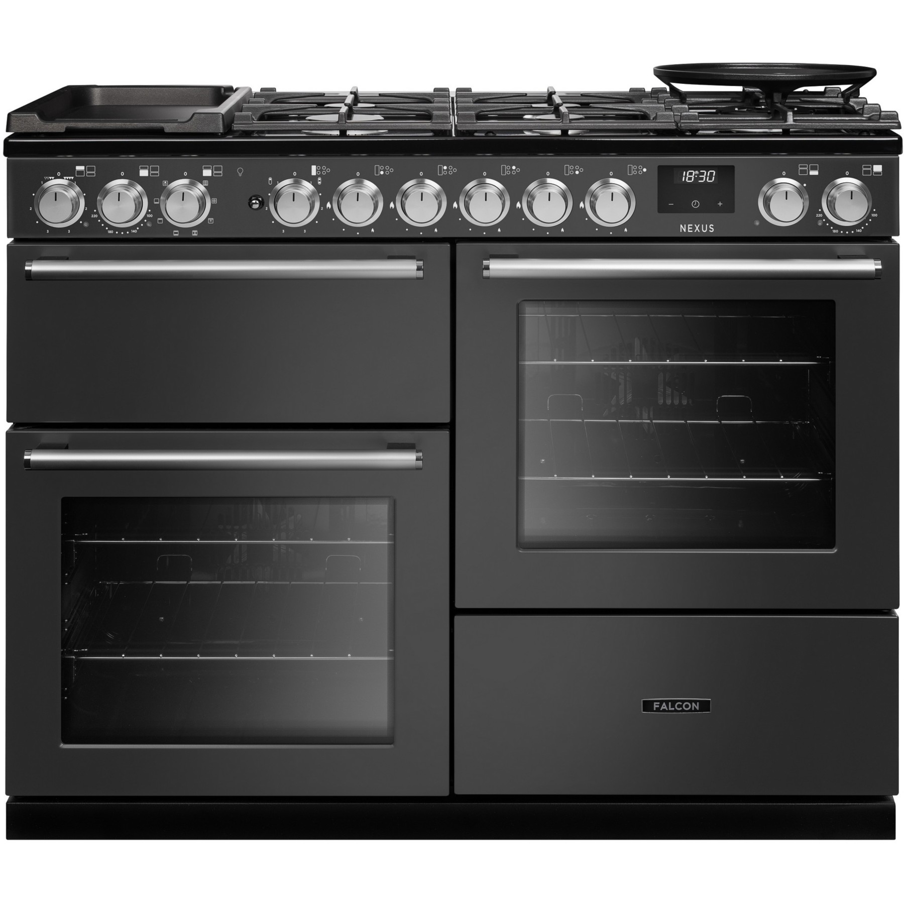 Piano de cuisson mixte FALCON NEXUS NGC OC  TAB GAZ 110 CM ARDOISE CHR