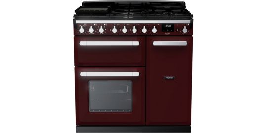 Piano de cuisson gaz FALCON ESTEL DELUXE TAB GAZ 90 CM BORDEAUX CHR