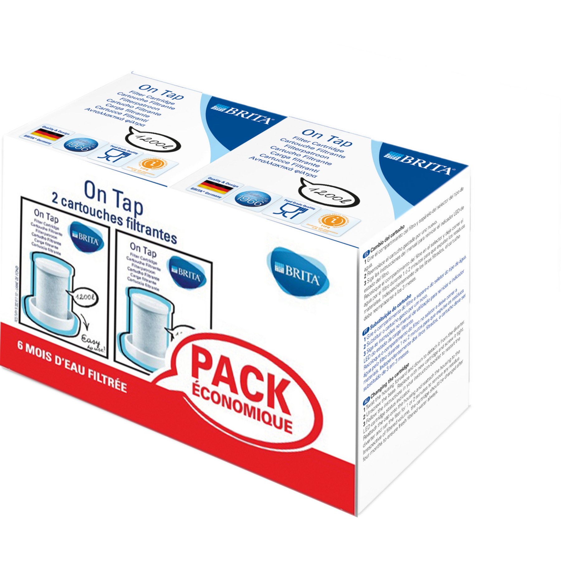 Cartouche filtrante BRITA Pack 2 cartouches On Tap