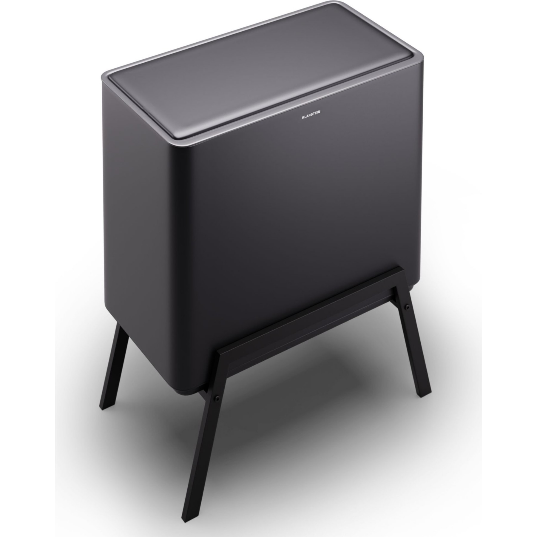 Poubelle de cuisine tri sélectif KLARSTEIN Yuma 40L bac à compost avec pieds Noir