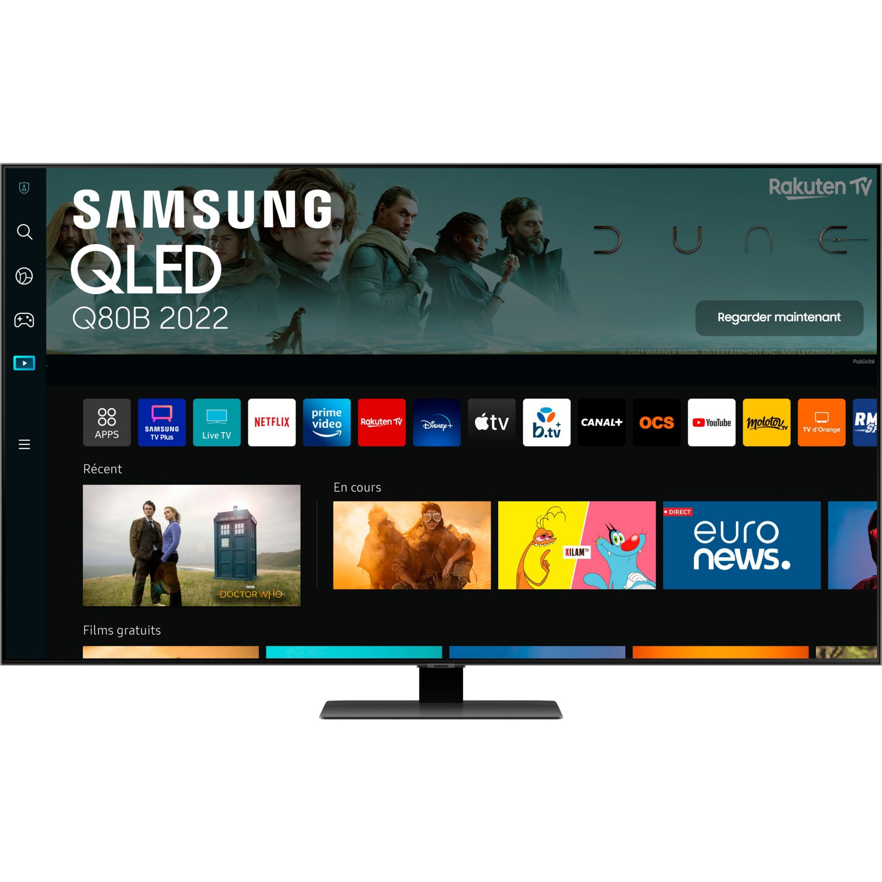 TV QLED SAMSUNG QE50Q80B 2022 Reconditionné
