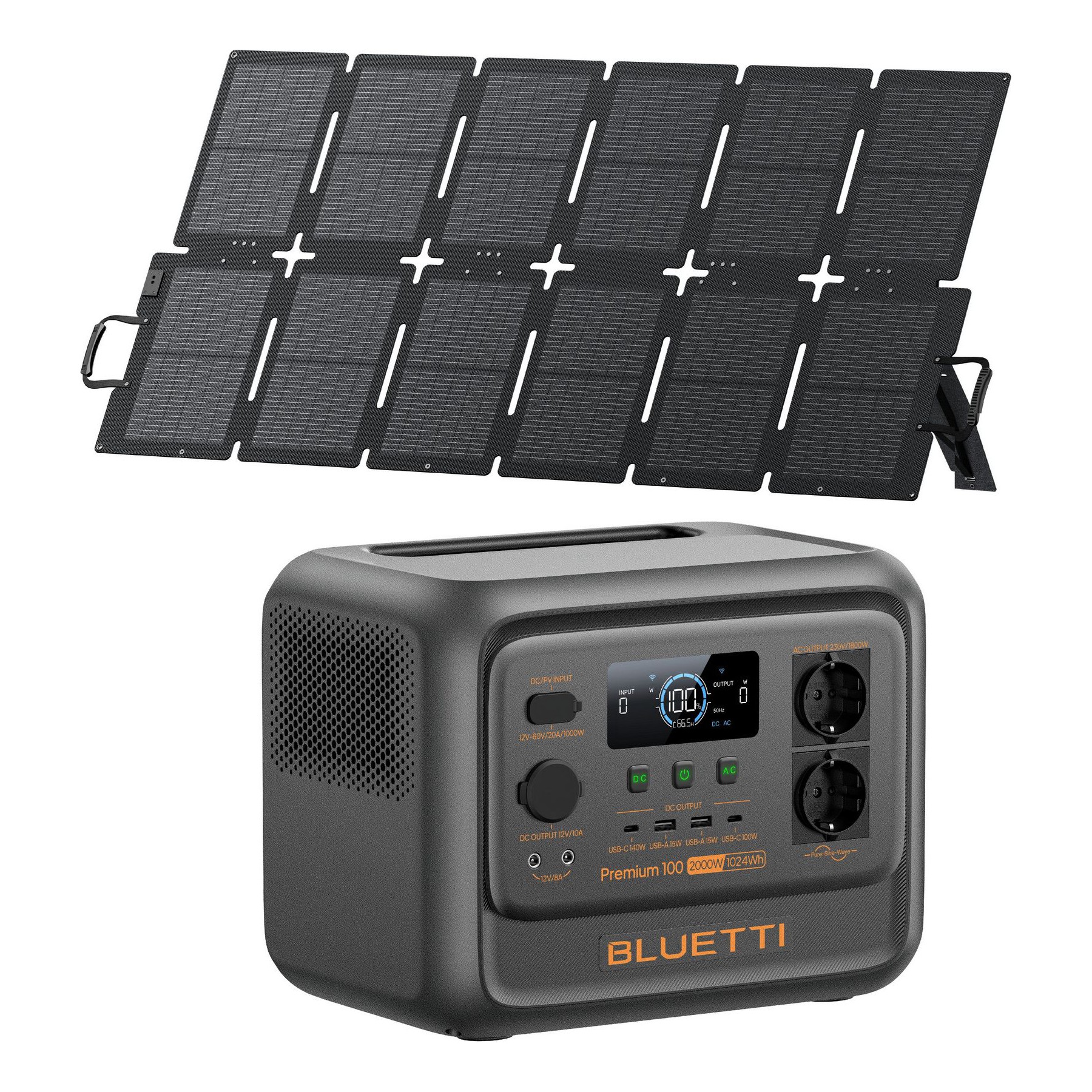 Batterie nomade BLUETTI KIT Premium 100 V2+SORA 220