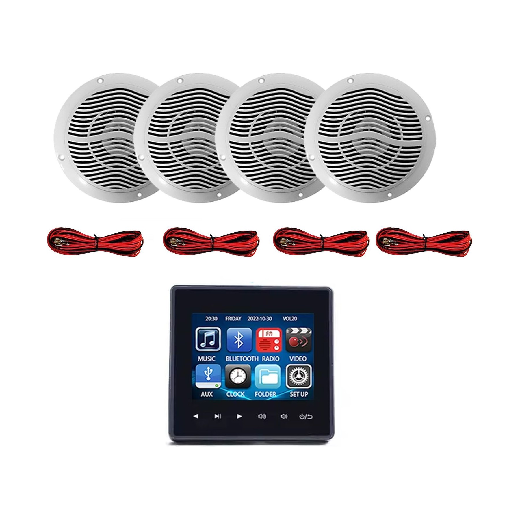 Enceinte encastrable EVIDENCE ACOUSTICS Amplificateur mural noir Bluetooth 4 x 2