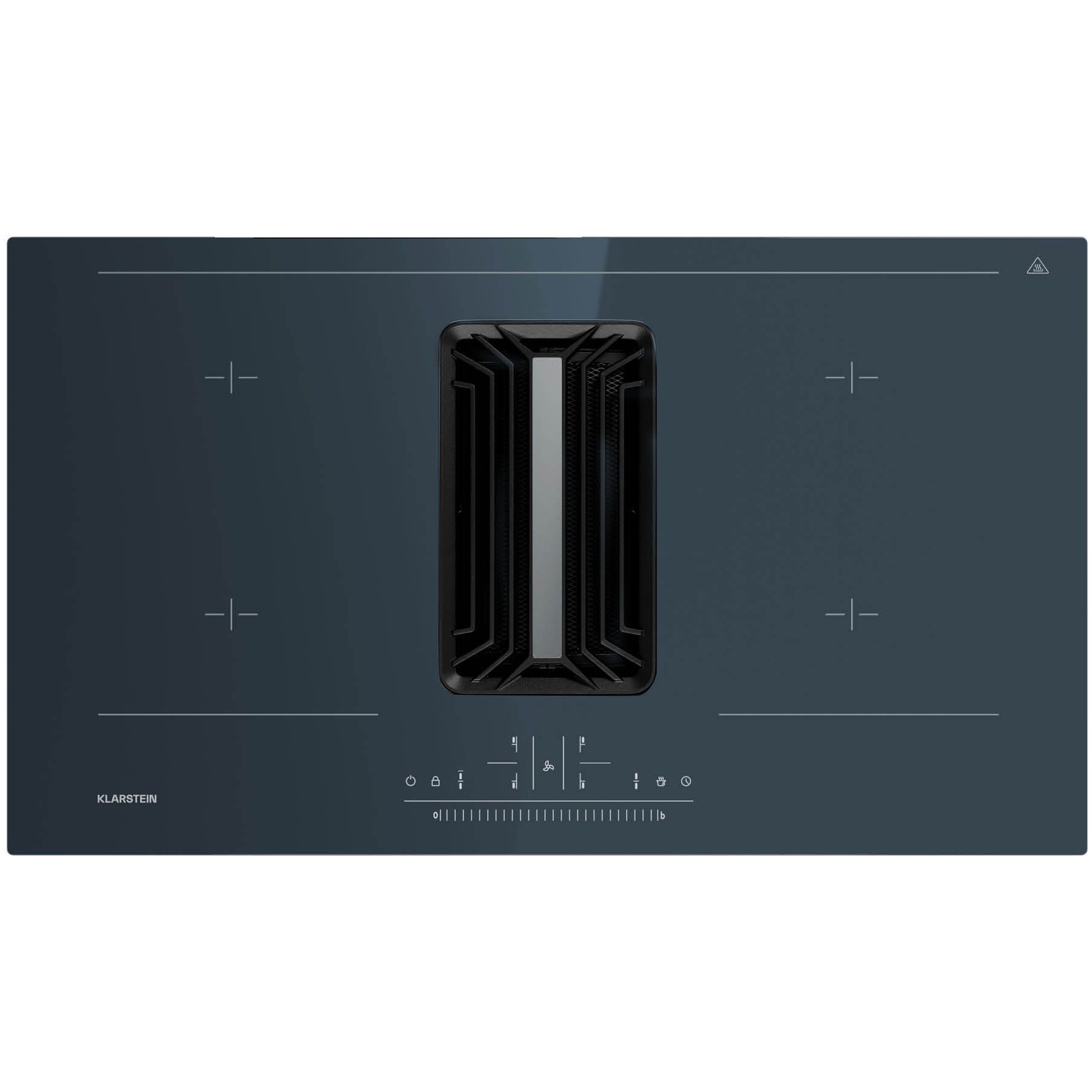 Plaque induction aspirante KLARSTEIN AirJet 90 avec hotte 90cm 750m³/h gris