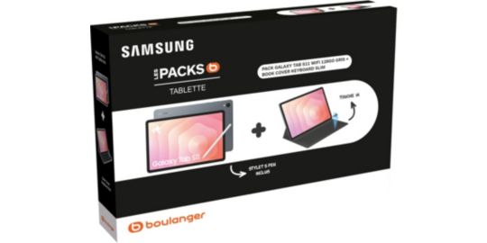 Tablette Android SAMSUNG Pack Galaxy Tab S11 128Go avec Galaxy IA + Keyboard