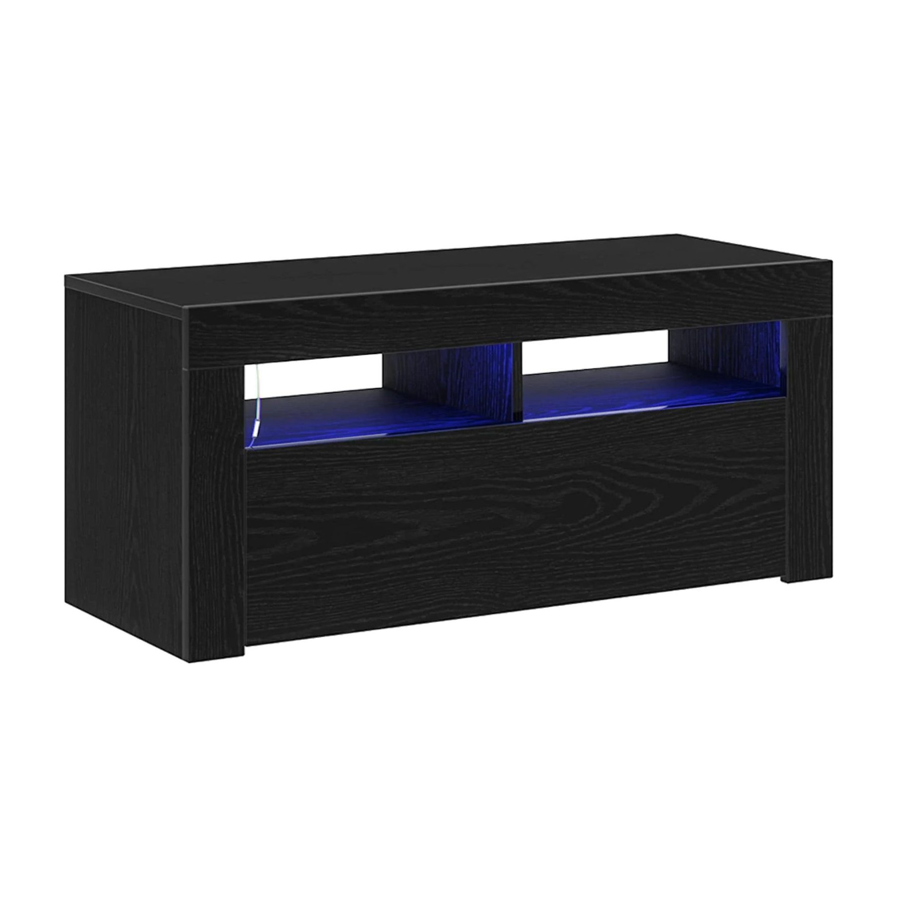 Meuble TV HELLOSHOP26 Meuble TV moderne avec 2 portes affleura