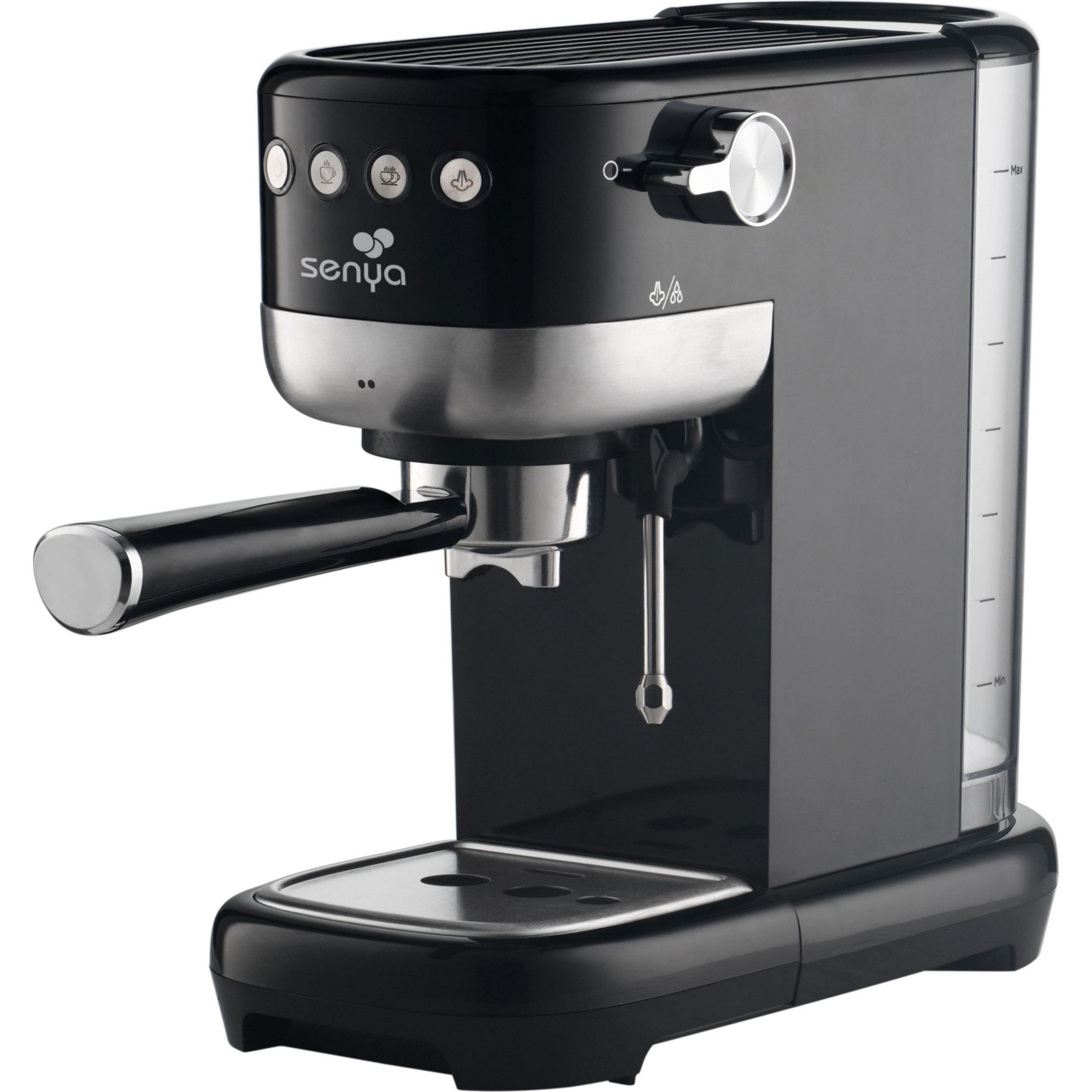 Machine à expresso SENYA Tasty Coffee noire - Avec mousse