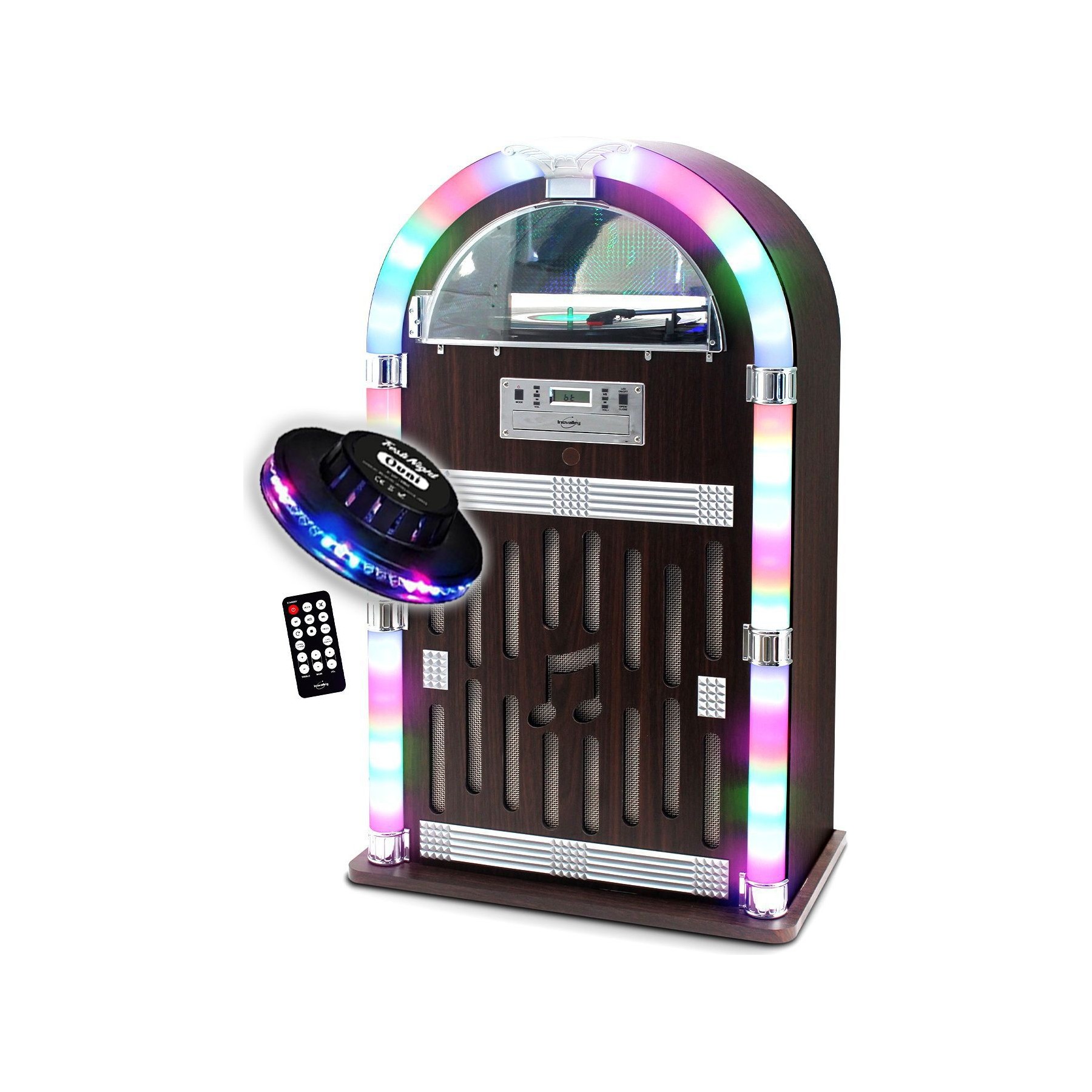 INOVALLEY Chaîne Hifi Jukebox Retro 60W avec tourn