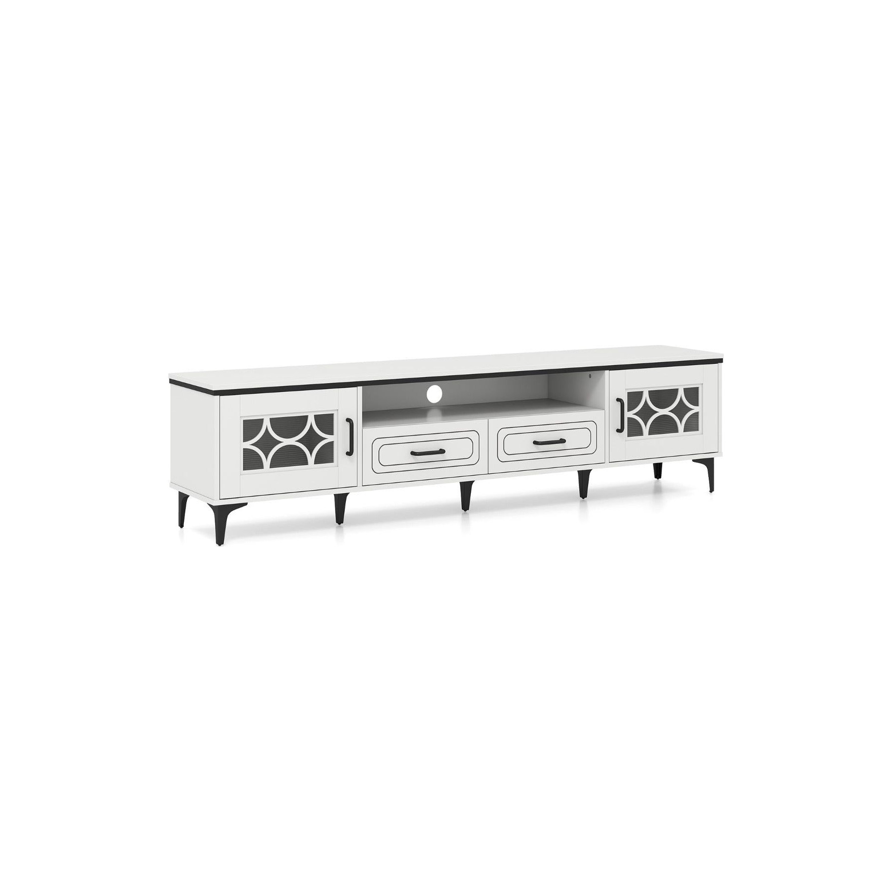 Meuble TV HELLOSHOP26 Meuble tv 180,5 x 35 x 46 cm pour télé j