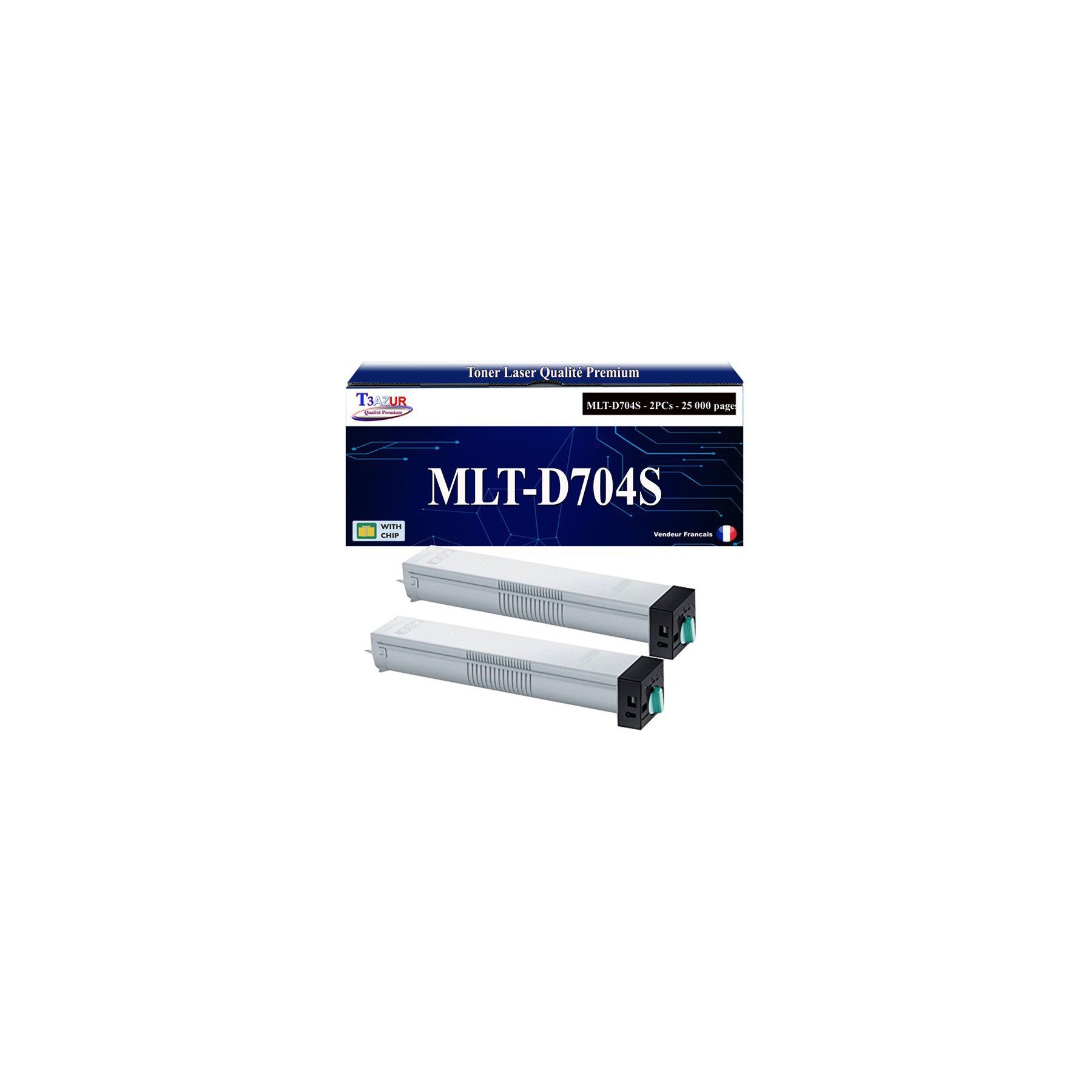 Toner T3AZUR pour Samsung SL-K3250 K3300 MLTD704S x2