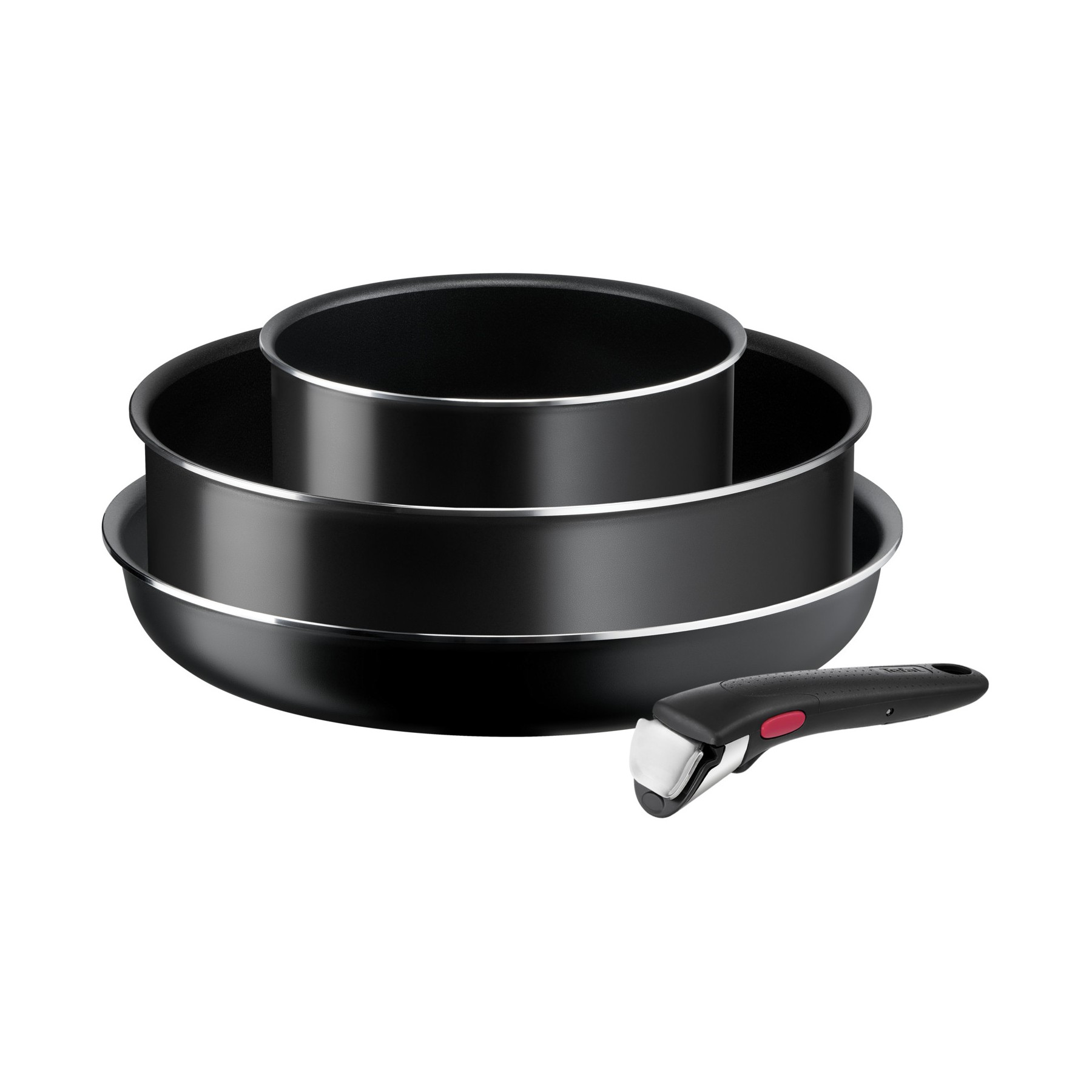 Batterie de cuisine TEFAL Ingenio Easy Cook N Clean Black 4 pcs L1539002
