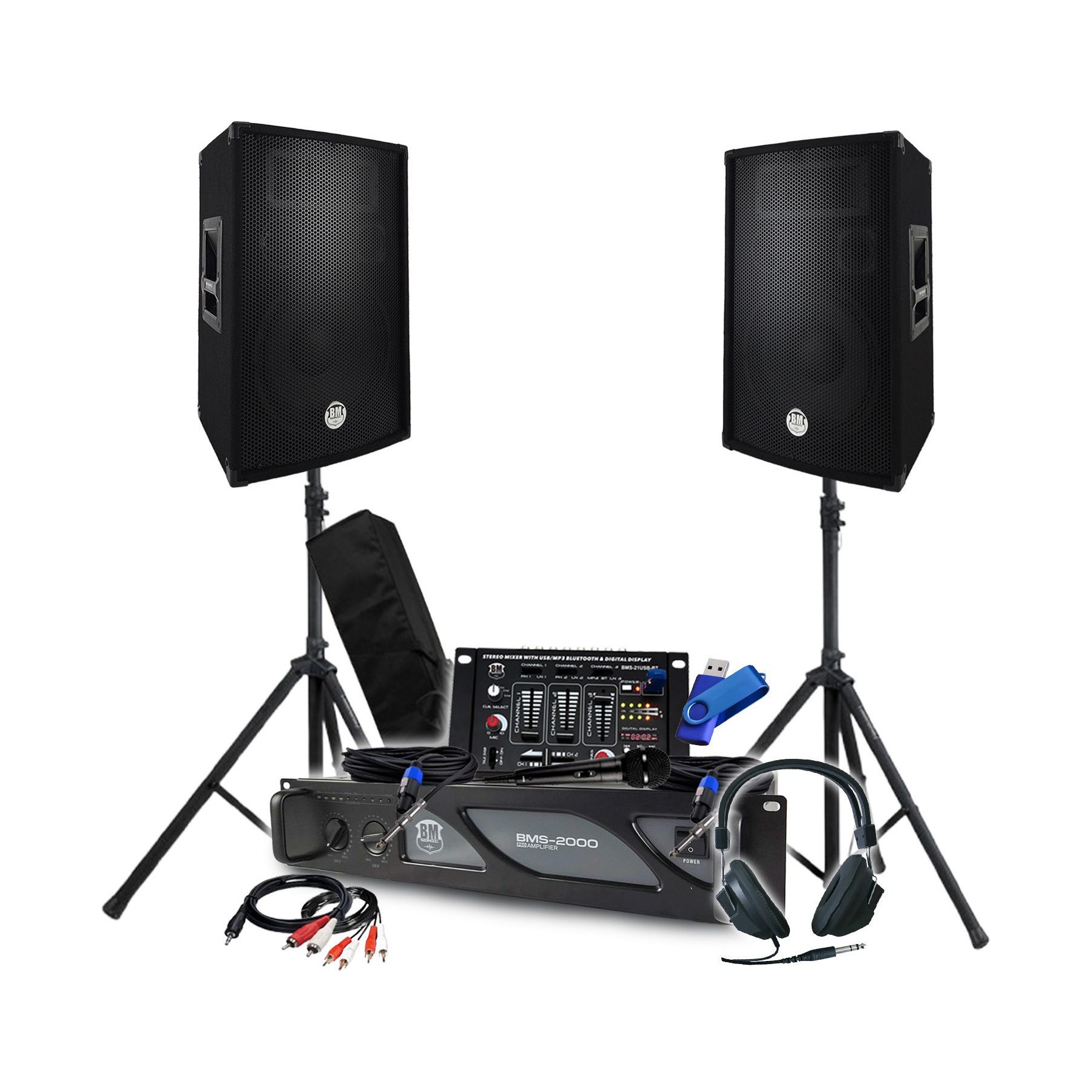 Pack sono BM SONIC Pack Sono BM SONIC Ampli 2000W, Paire d'