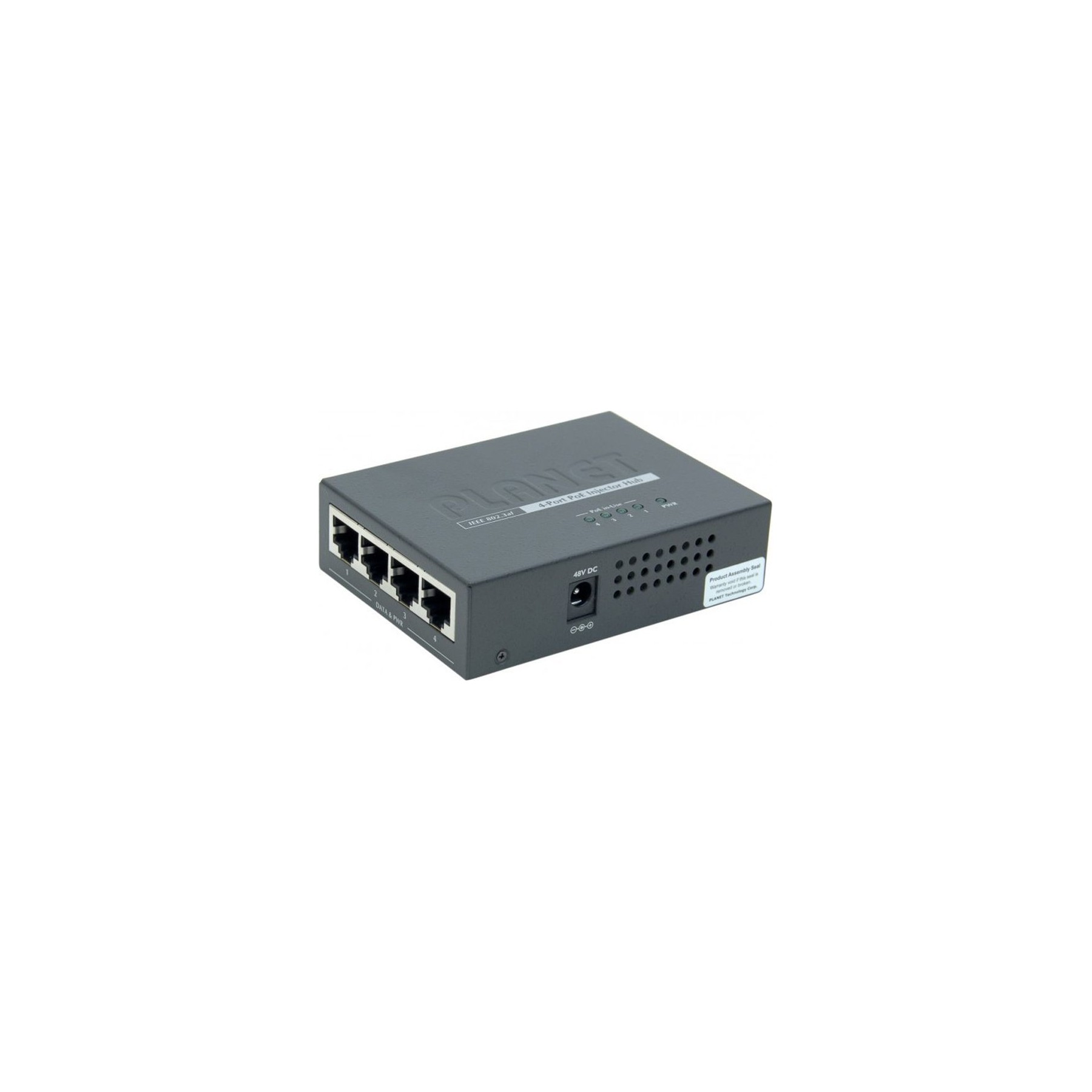 Carte ethernet PLANET Injecteur POE 4 Ports RJ45 802.3at-120W