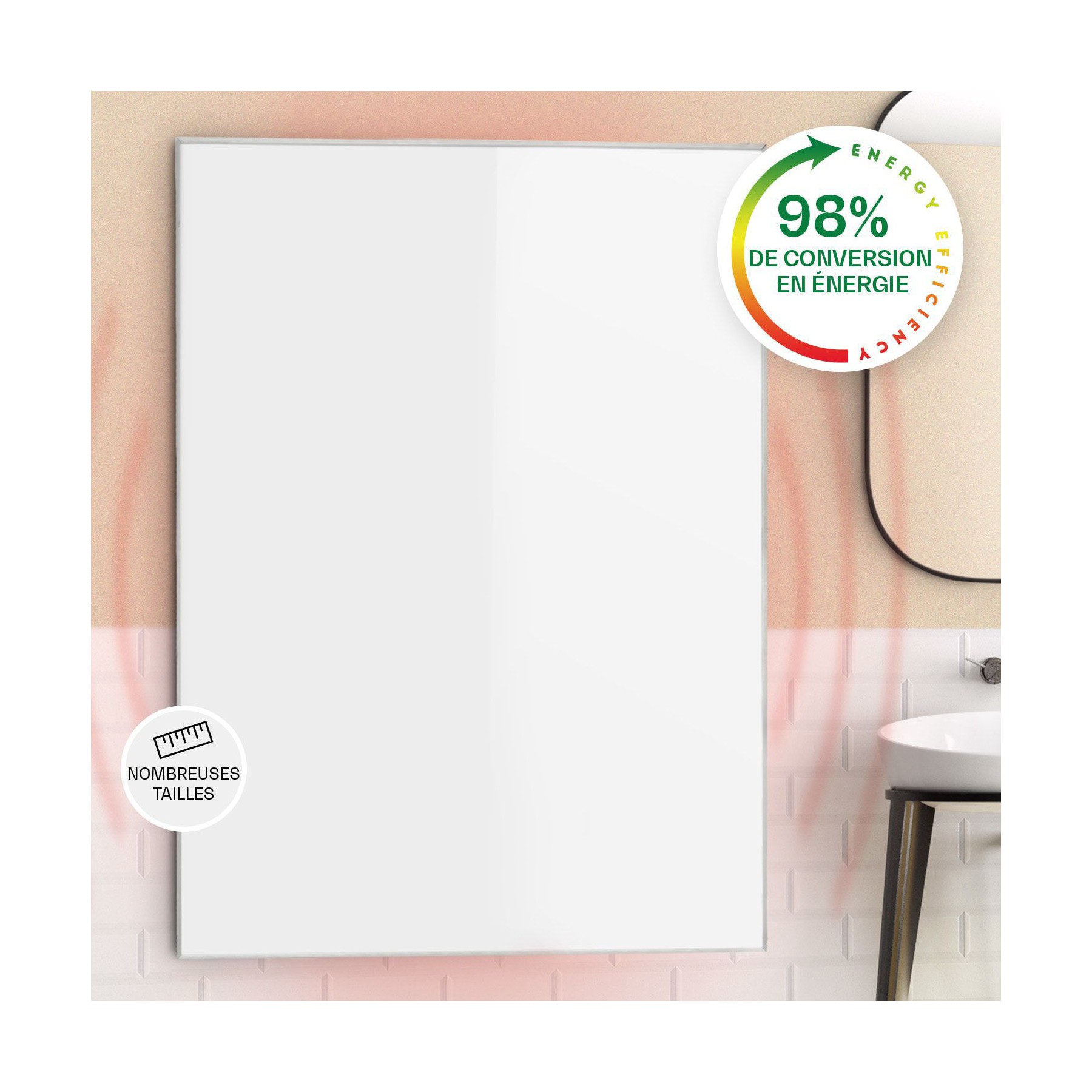 Chauffage infrarouge KLARSTEIN Wonderwall Air 96 120x81 cm 960W Blanc