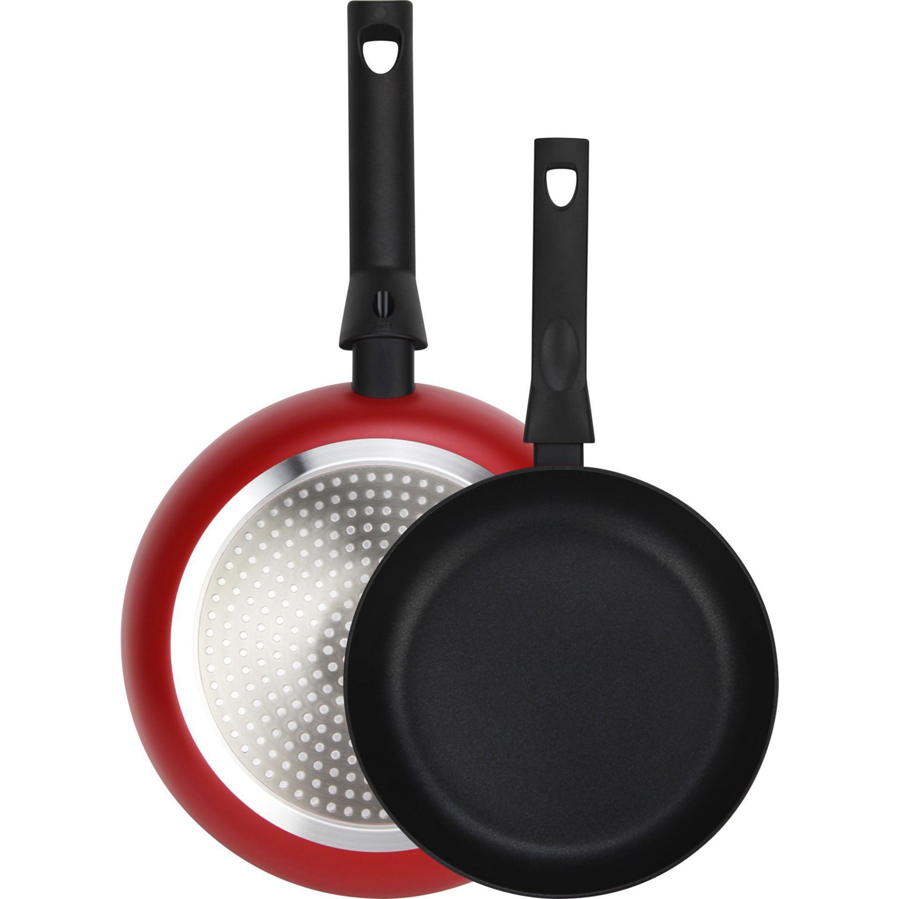 Batterie de cuisine FAGOR Nela Rouge Set 2 Poêles Frire Induction