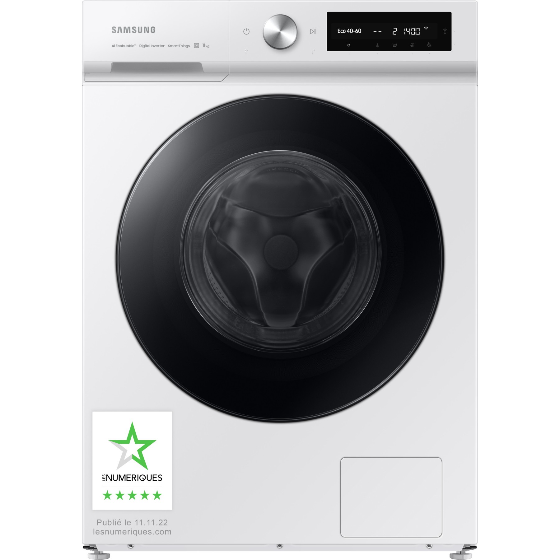 Lave linge hublot SAMSUNG WW11BB744DGW Bespoke AI Reconditionné
