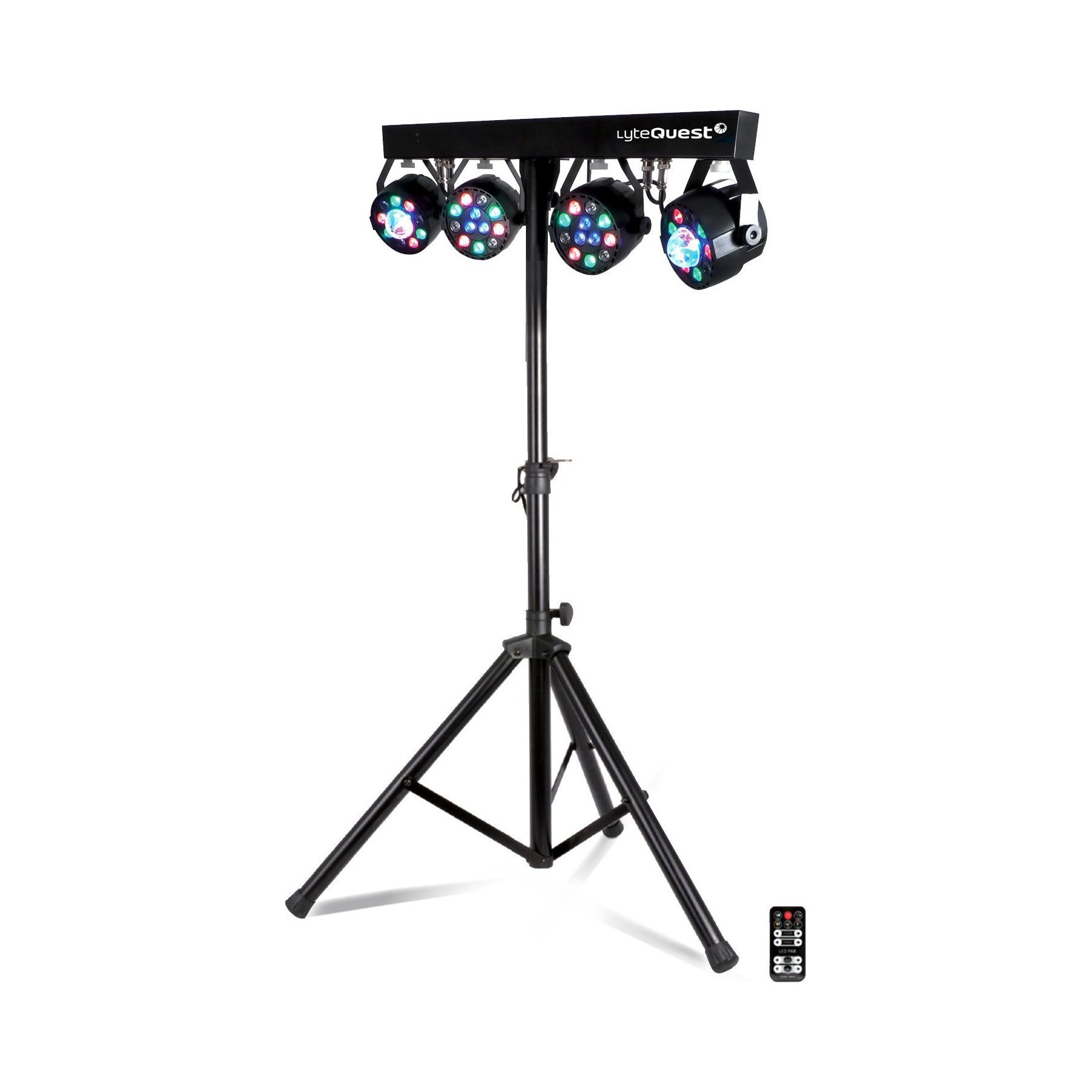 Jeu de lumières LYTEQUEST Portique+4 PAR/UV/FRIZTAL-2sacoches+Tél