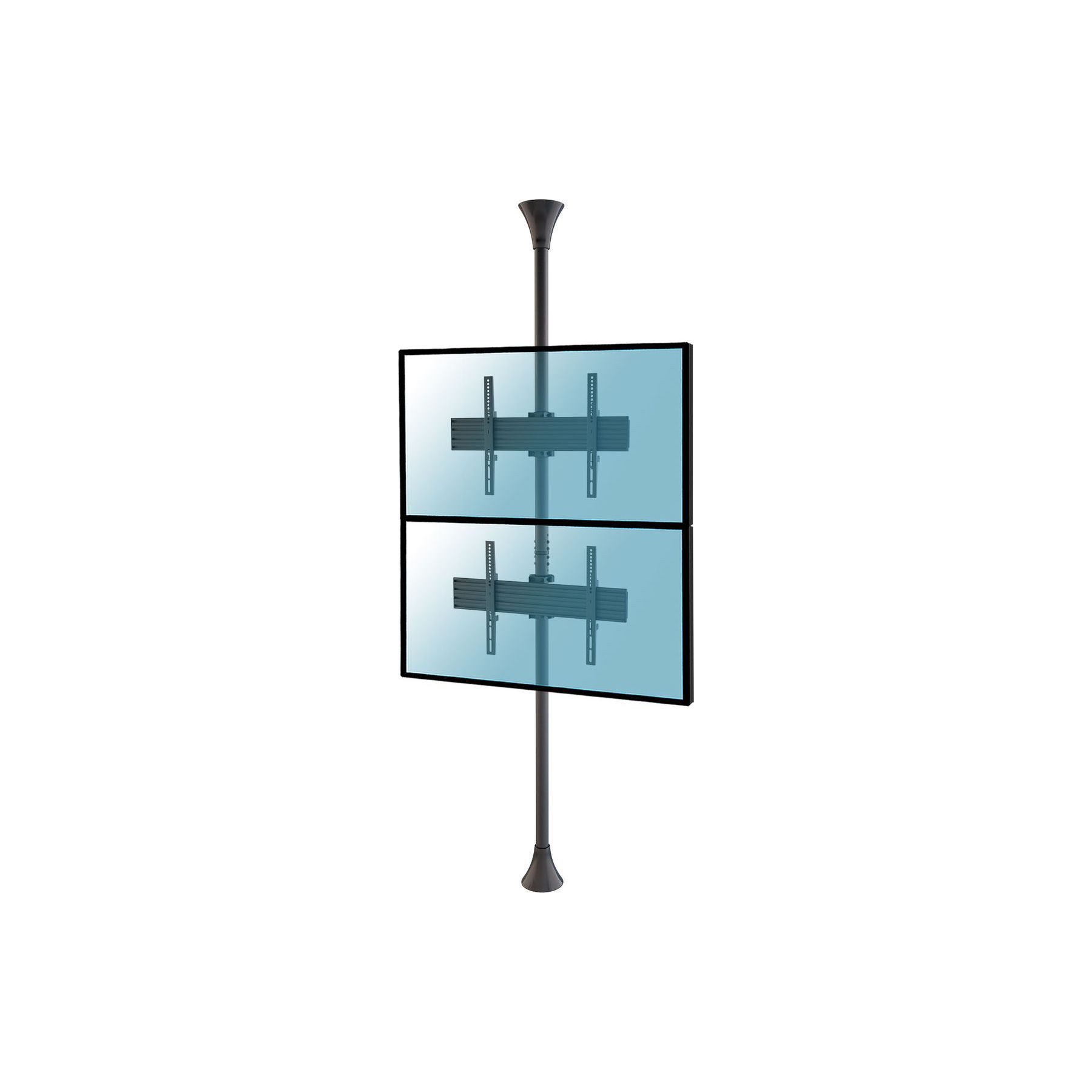 Pied TV KIMEX Support sol-plafond 2 écrans TV 32"-75",