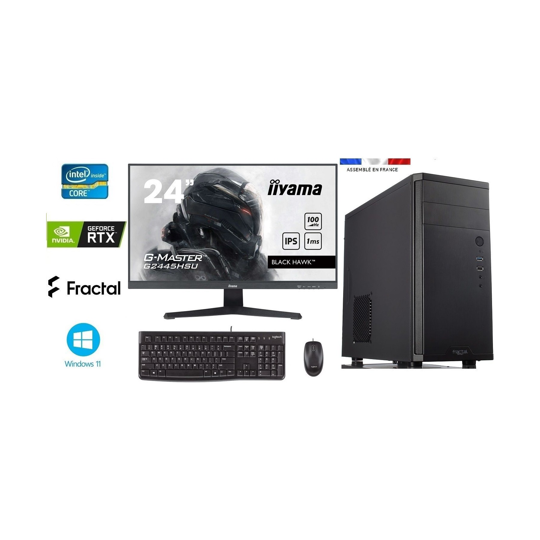 Unité centrale IDEES JEUX Pack Fractal - I7-RTX5060-32Go-1To