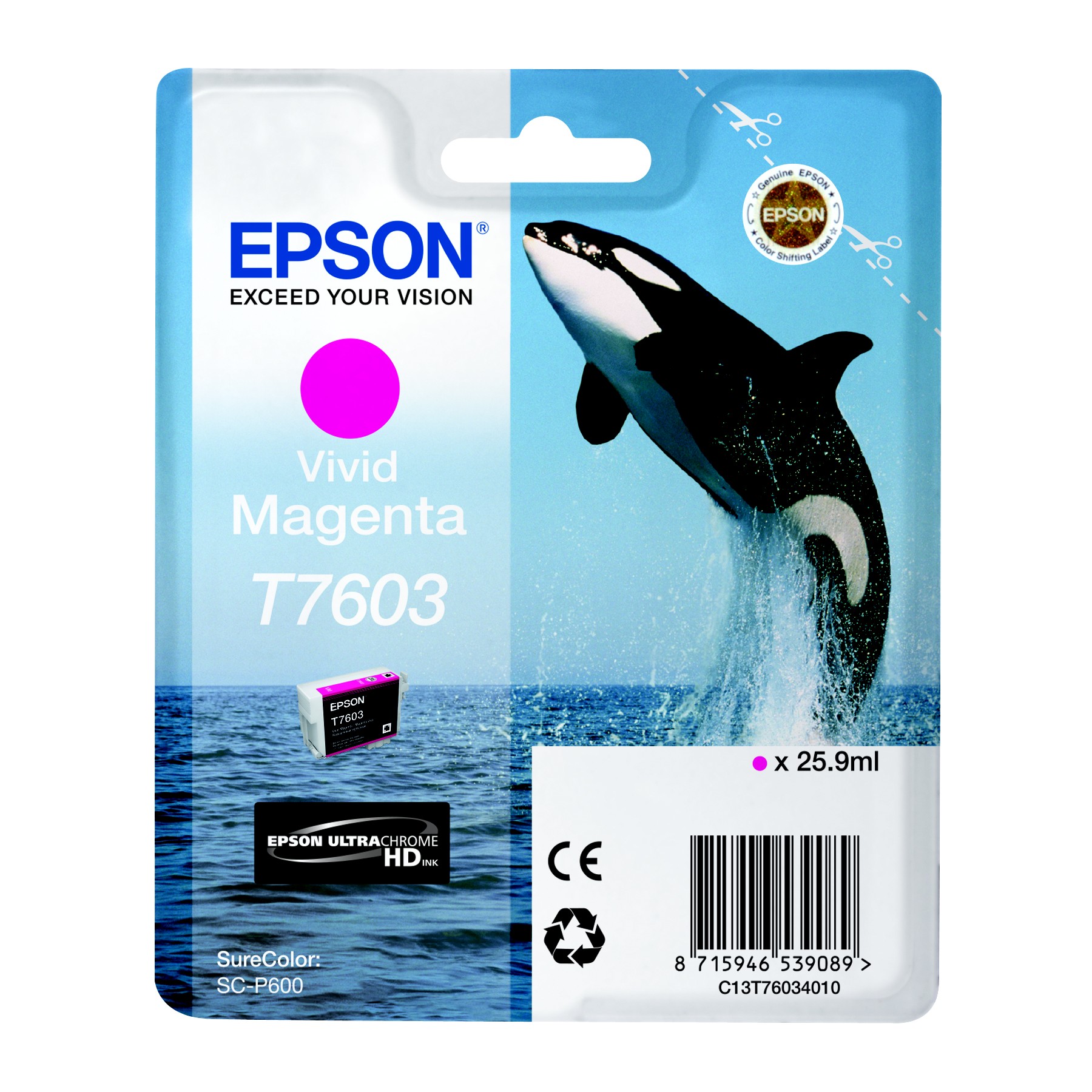 Cartouche d'encre EPSON T7603 magenta Orque