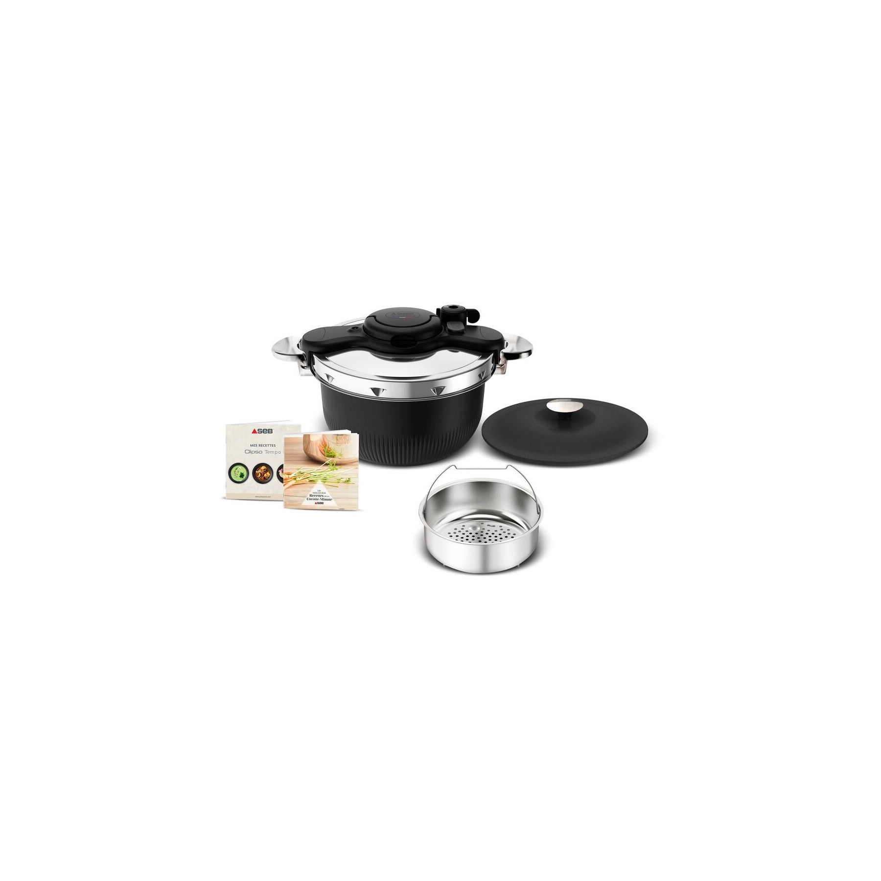 Autocuiseur SEB cocotte 3 en 1 TEMPO 6L noir