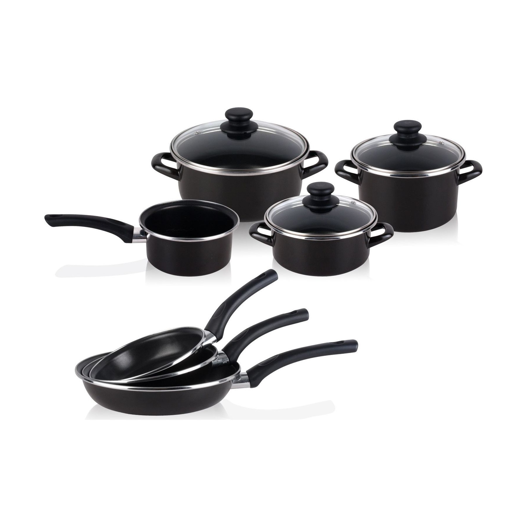 Batterie de cuisine MAGEFESA Kenia  7 pièces,  Jeu 3 poêles,Induction