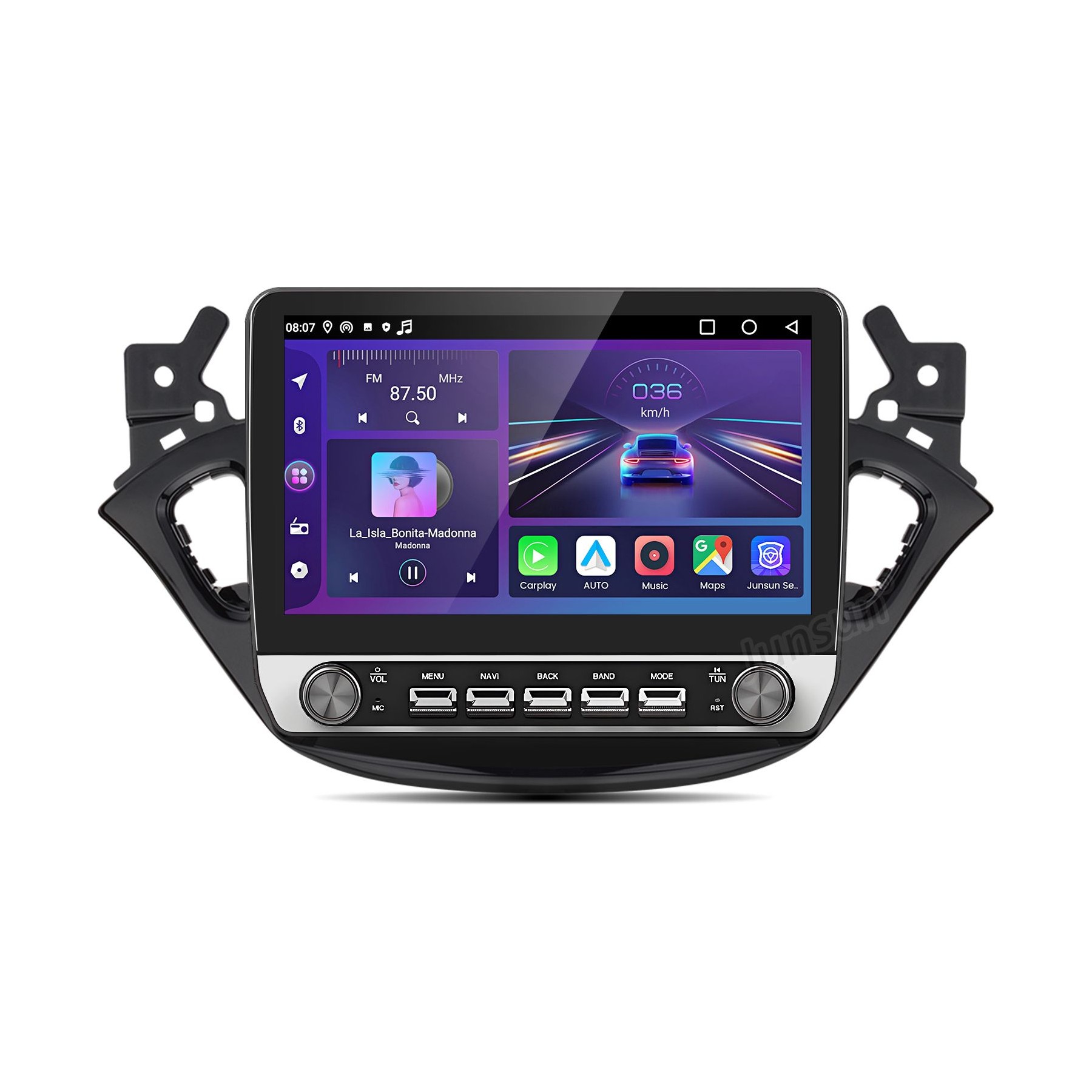 Autoradio connecté JUNSUN pour Opel Corsa E / Adam 64G 10" Carplay