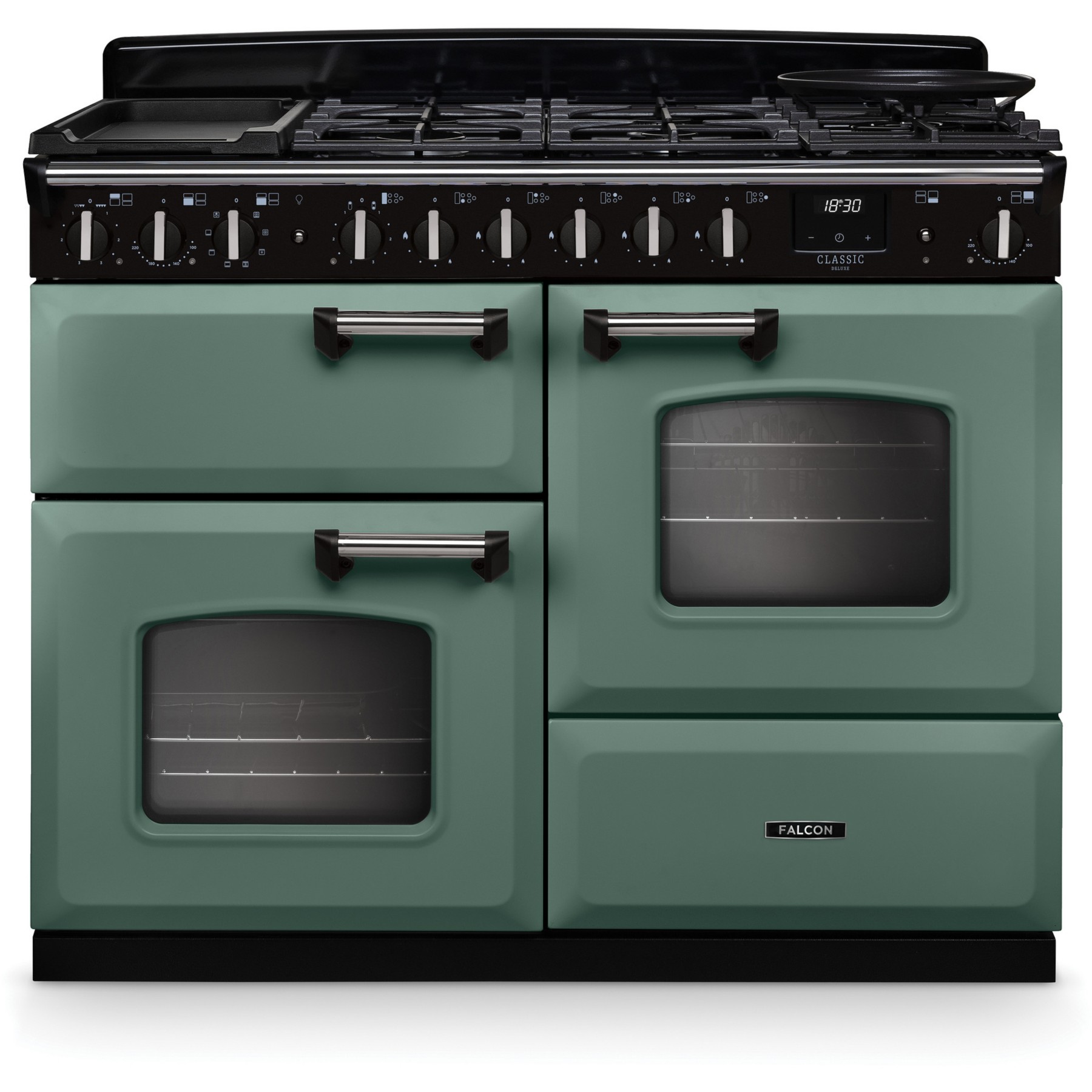 Piano de cuisson mixte FALCON NGC TAB MIX 110 CM VERT MINERAL CHROME