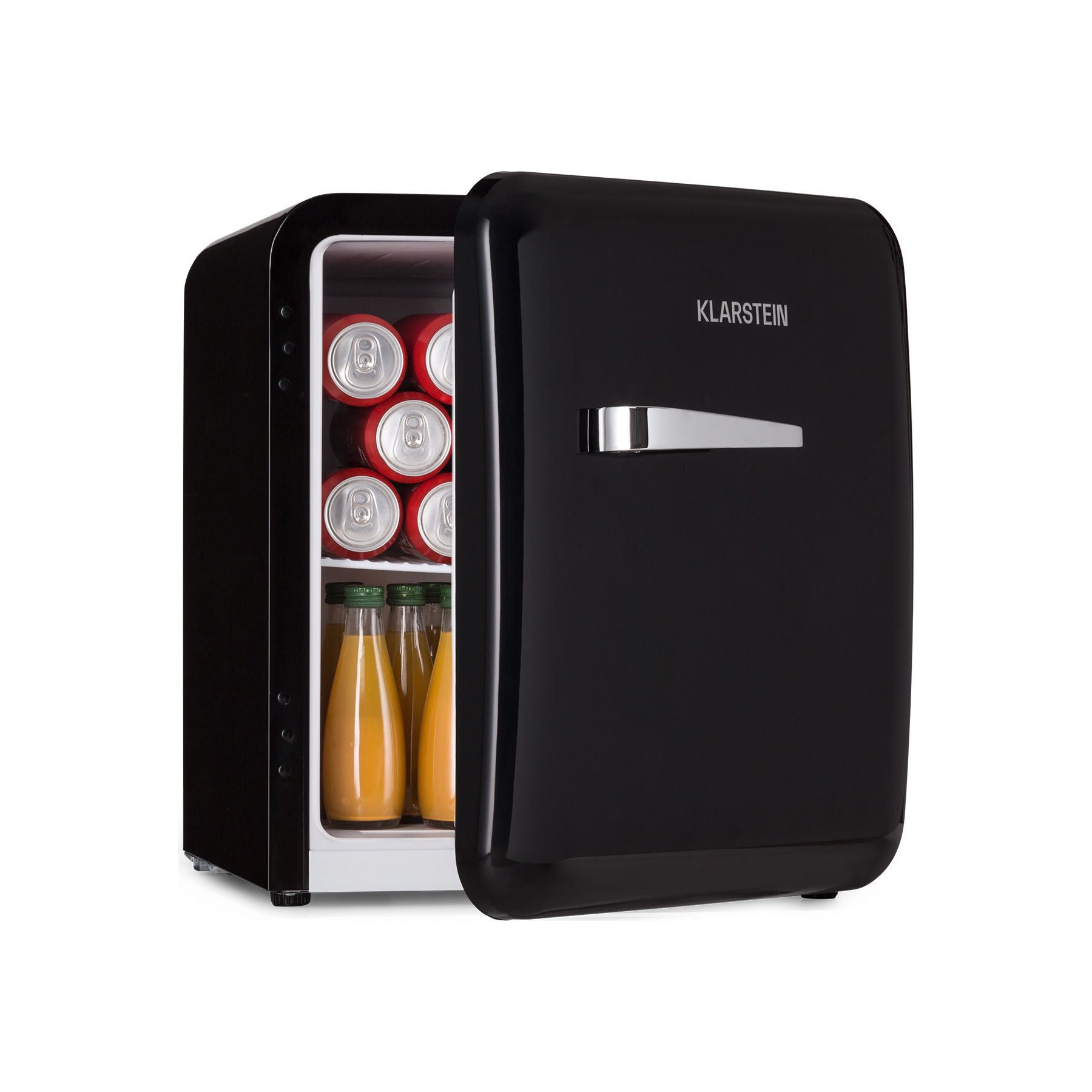 Mini réfrigérateur KLARSTEIN AudreyMini rétro 48L 2 étages 39 dB noir
