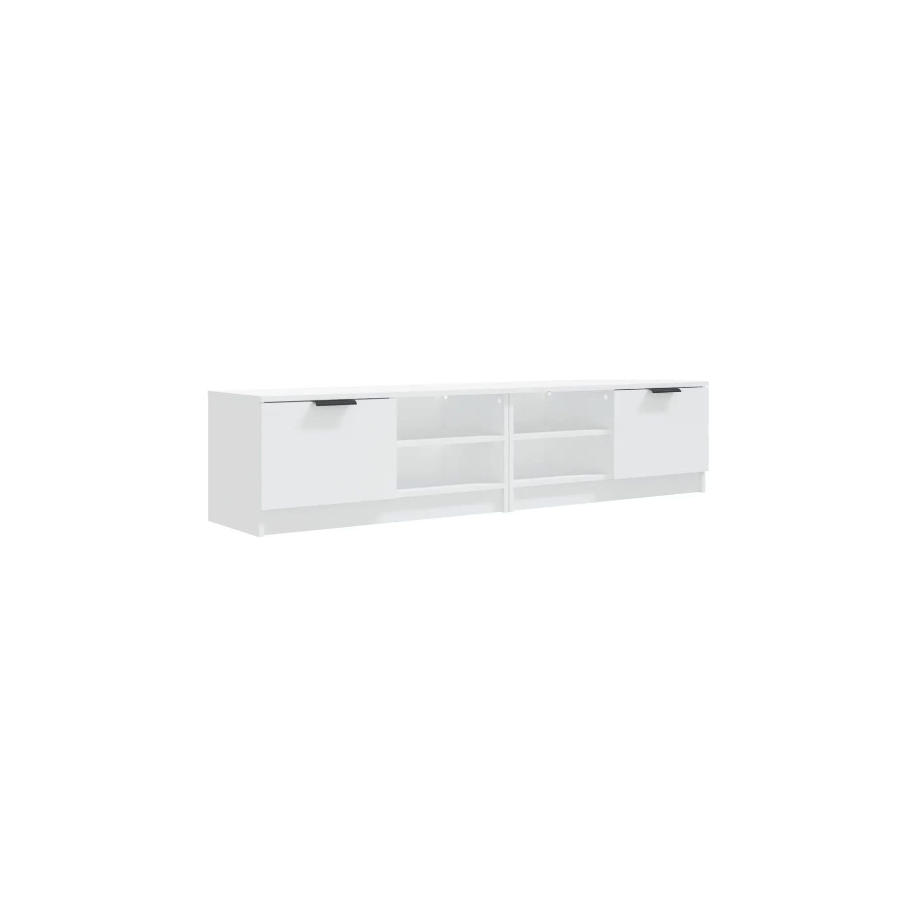 Meuble TV HELLOSHOP26 Lot de 2 meubles TV tendance moderne 80