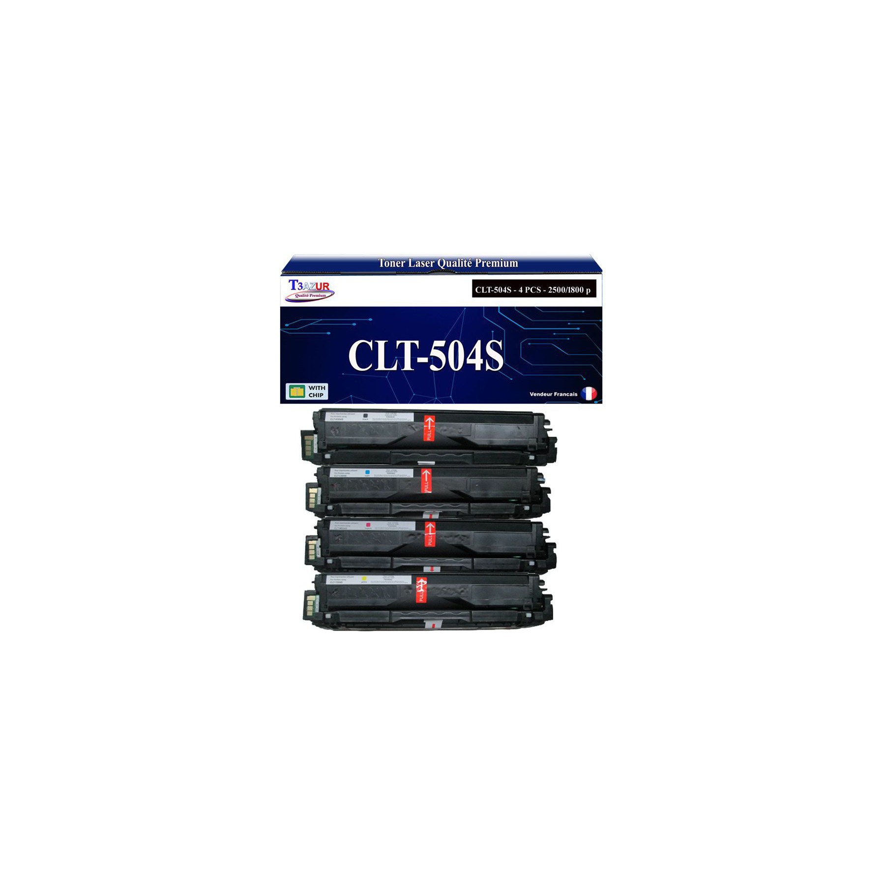 Toner T3AZUR pour Samsung SL-C1860FW, CLX4195FW (x4)