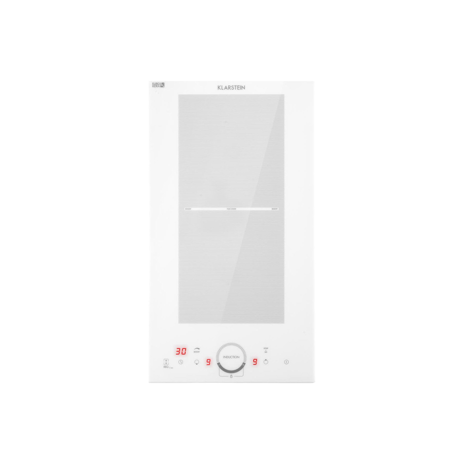 Domino vitrocéramique KLARSTEIN Delicatessa Slim 3500W - Blanc
