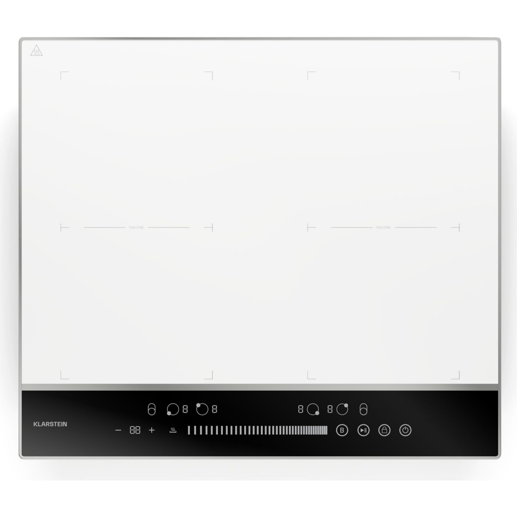 Plaque induction KLARSTEIN DualTone 4 zones 7200 W Blanc