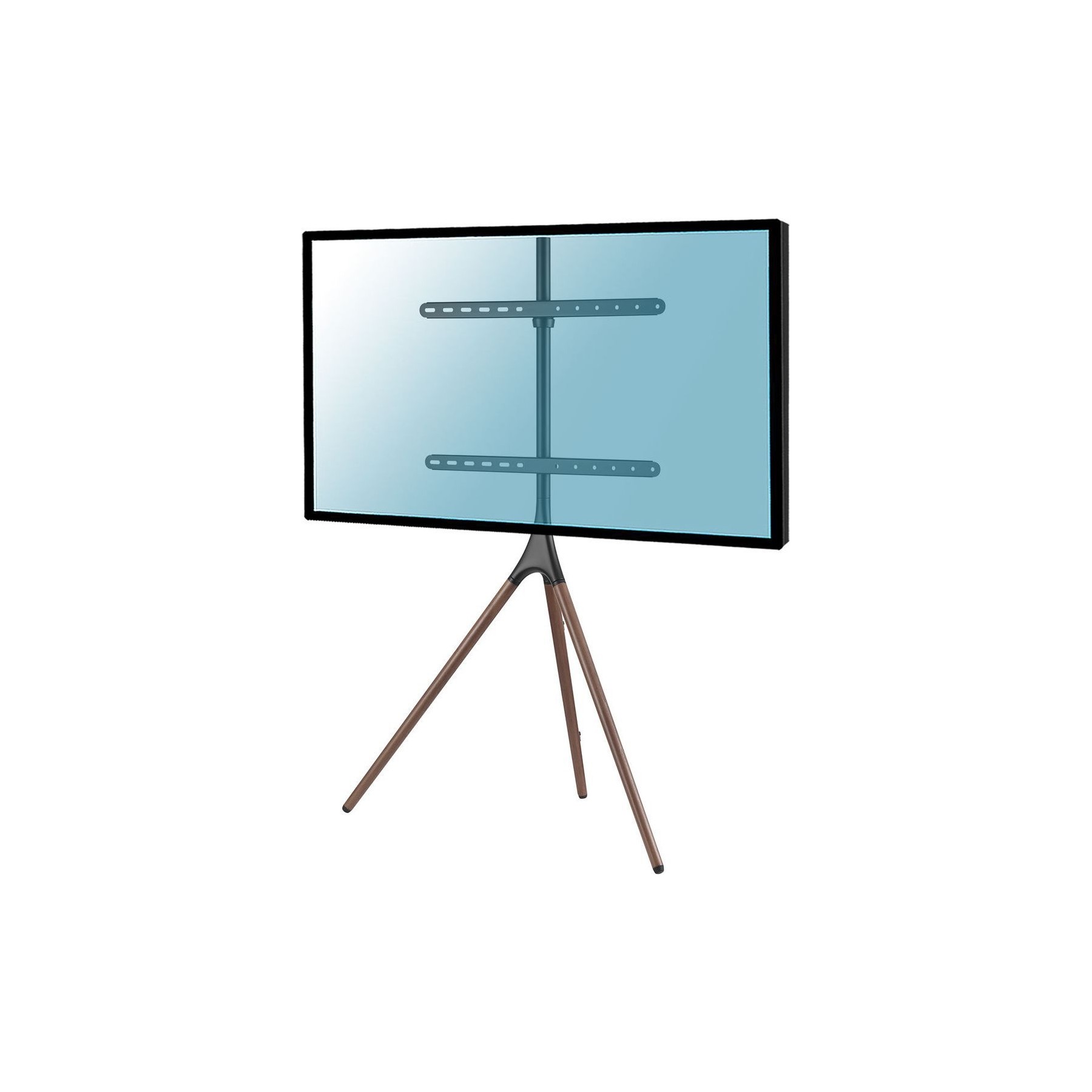 Pied TV KIMEX chevalet pour écran 45"-65" Noir/noyer