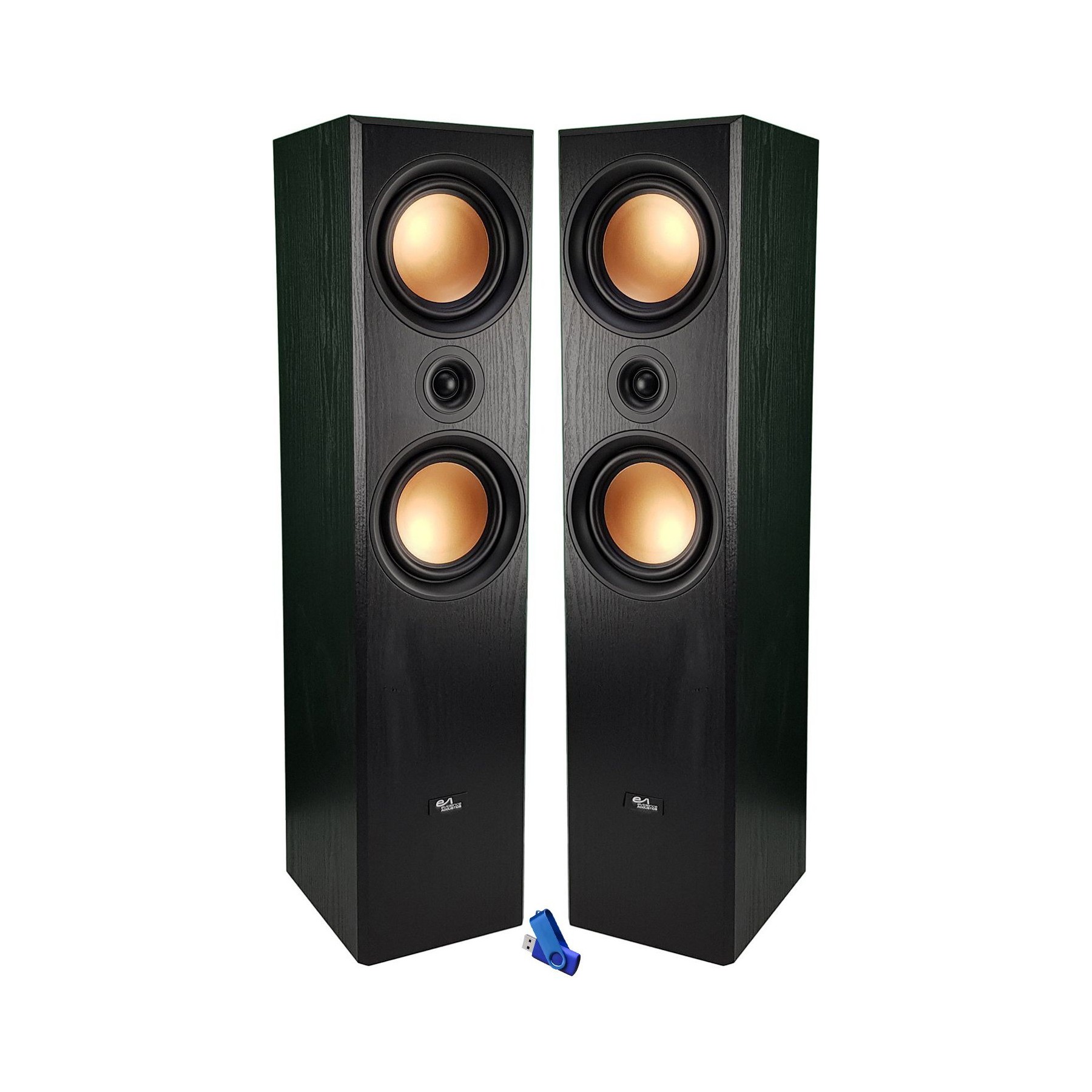 Pack enceinte Home Cinéma EVIDENCE ACOUSTICS EA-800-PG Colonnes Cuivre 2x180W Bass Re